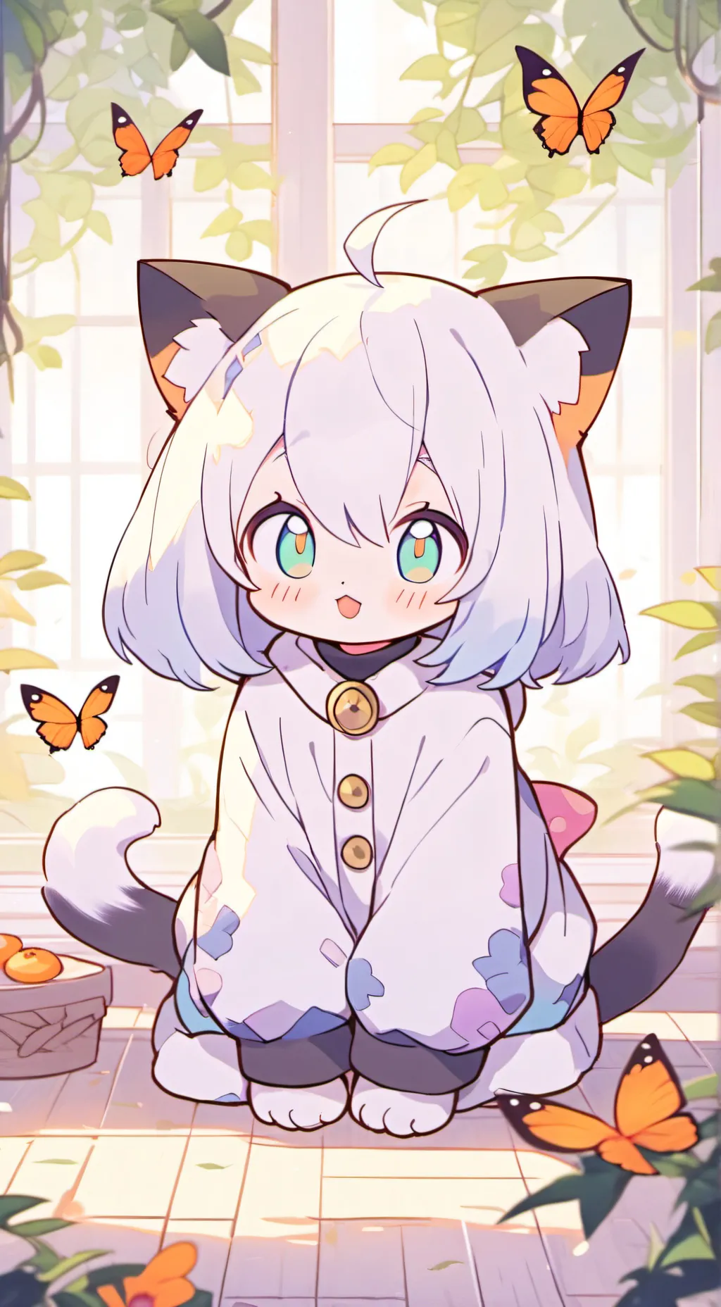 ai character: Monarch Spirit Cat background