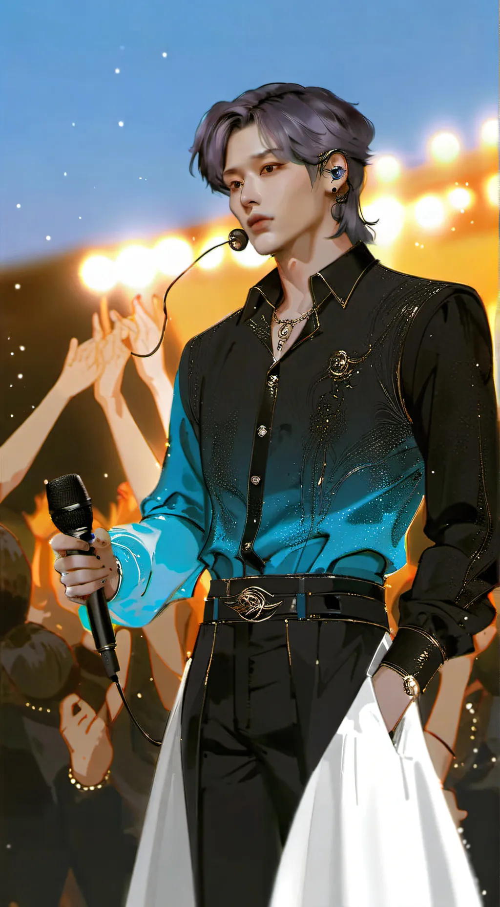 ai character: Skz concert background