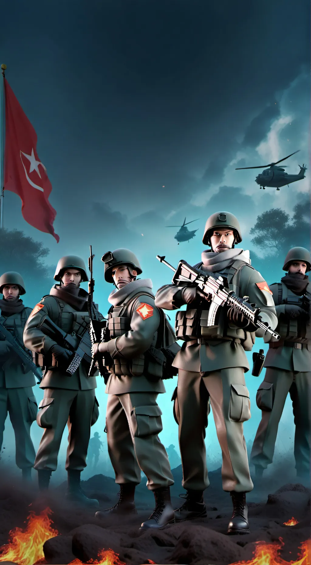 ai character: army pregnancy  background