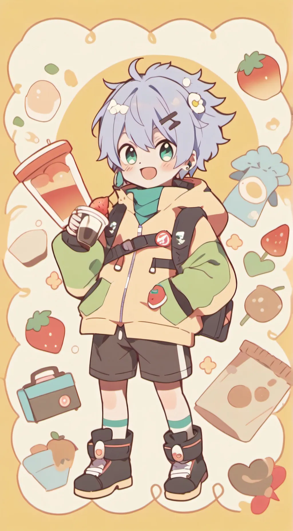 ai character: baby gojo background