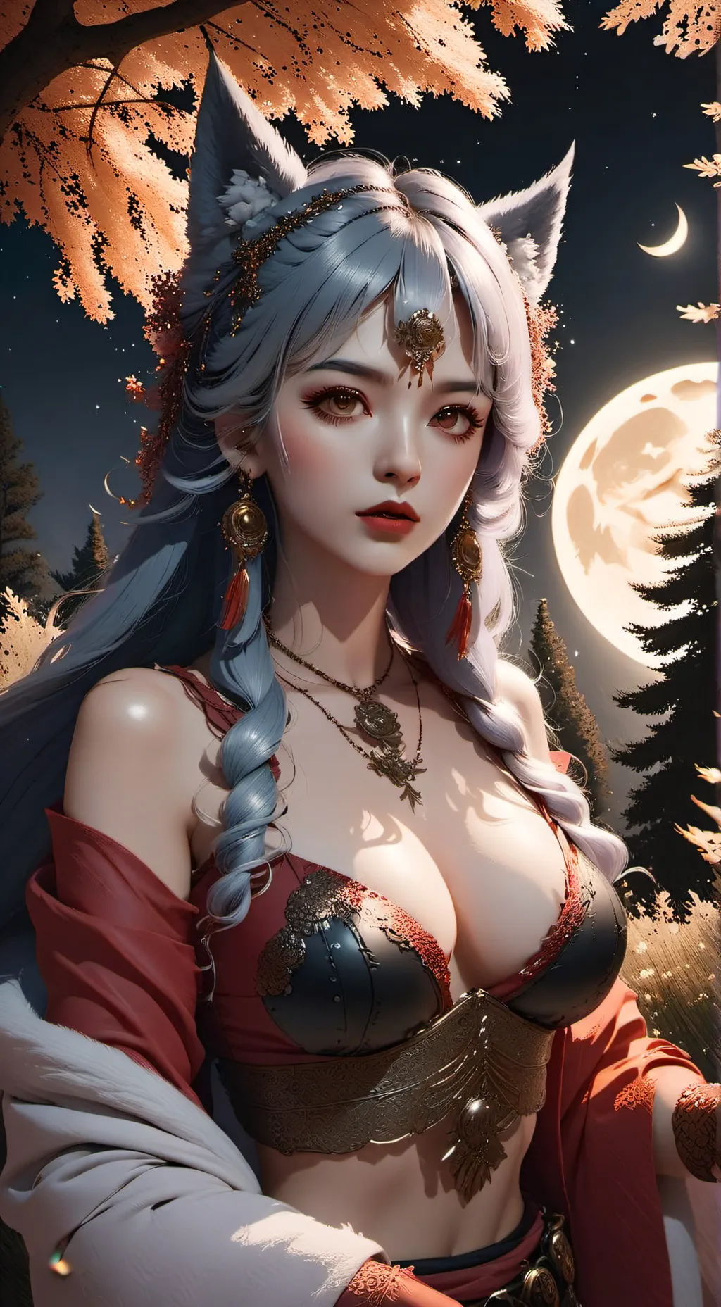 ai character: Lyara Nightfang background