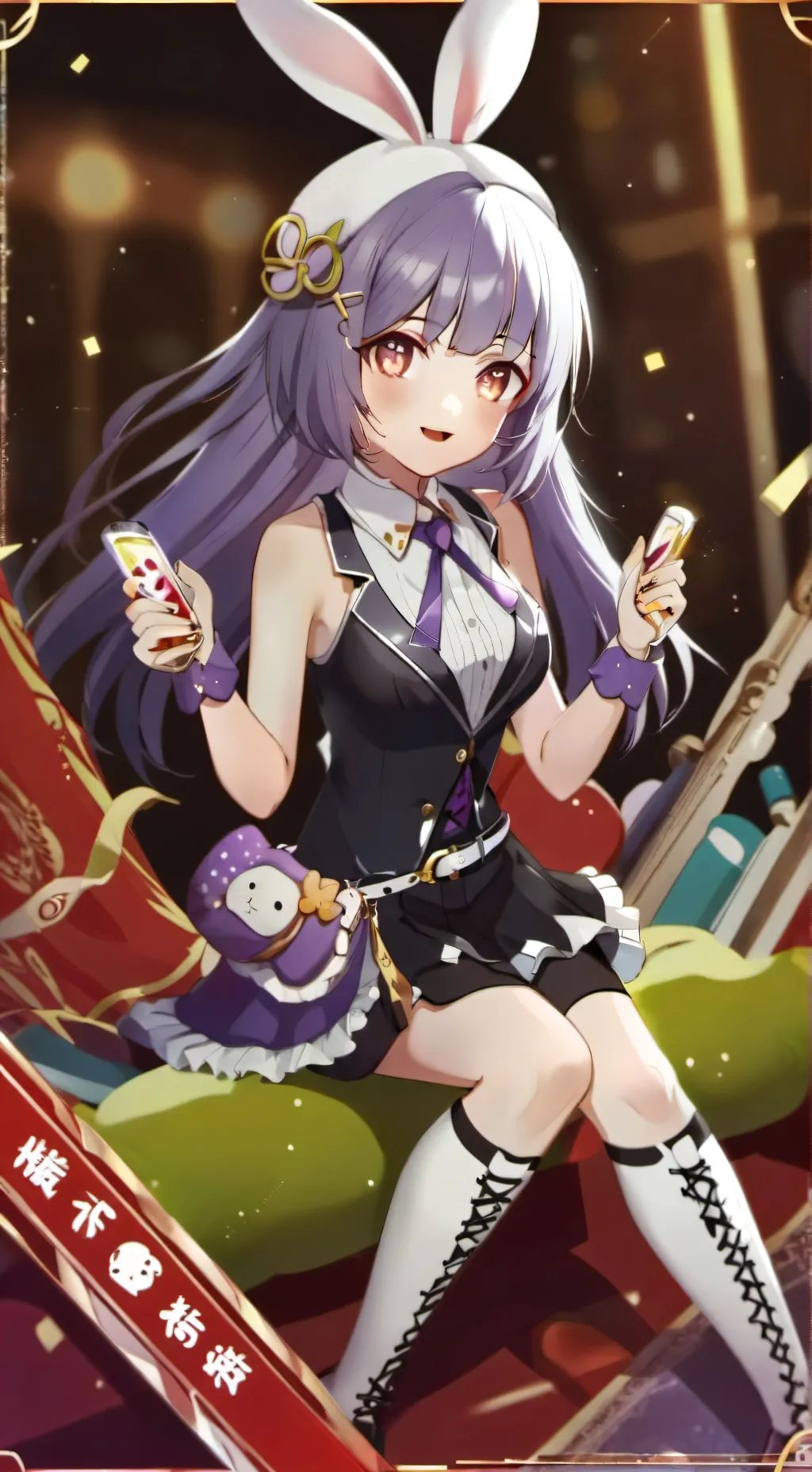 ai character: lavender background