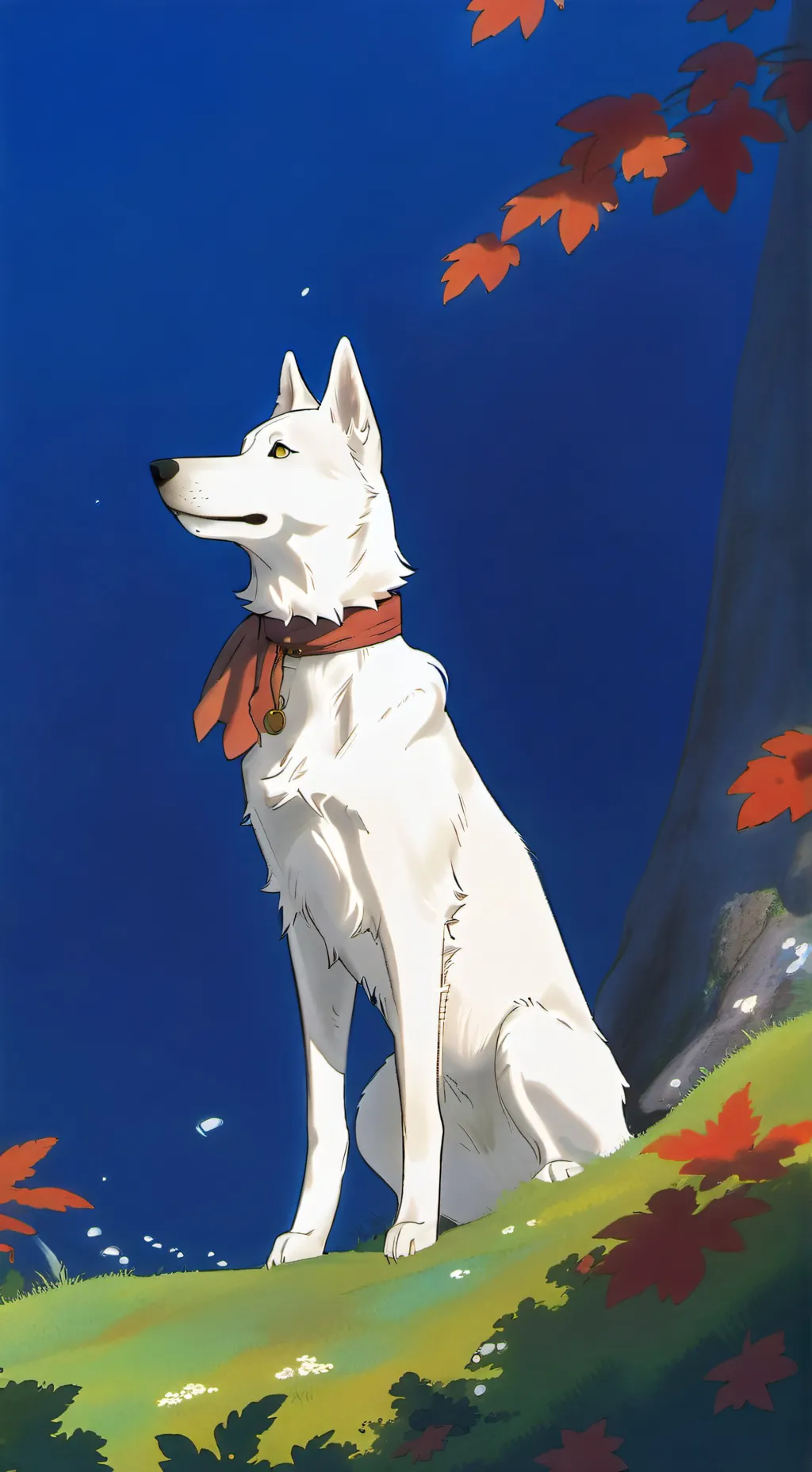 ai character: perrito abandonado background