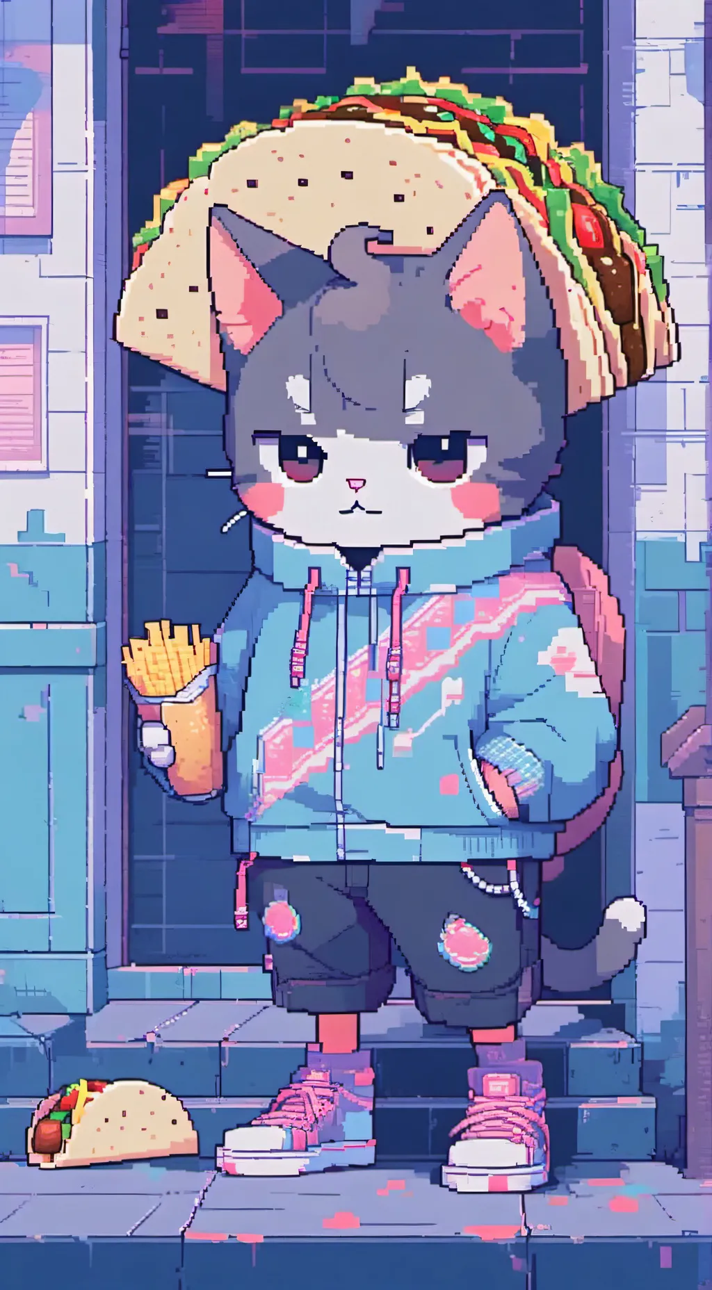 ai character: tacocat background