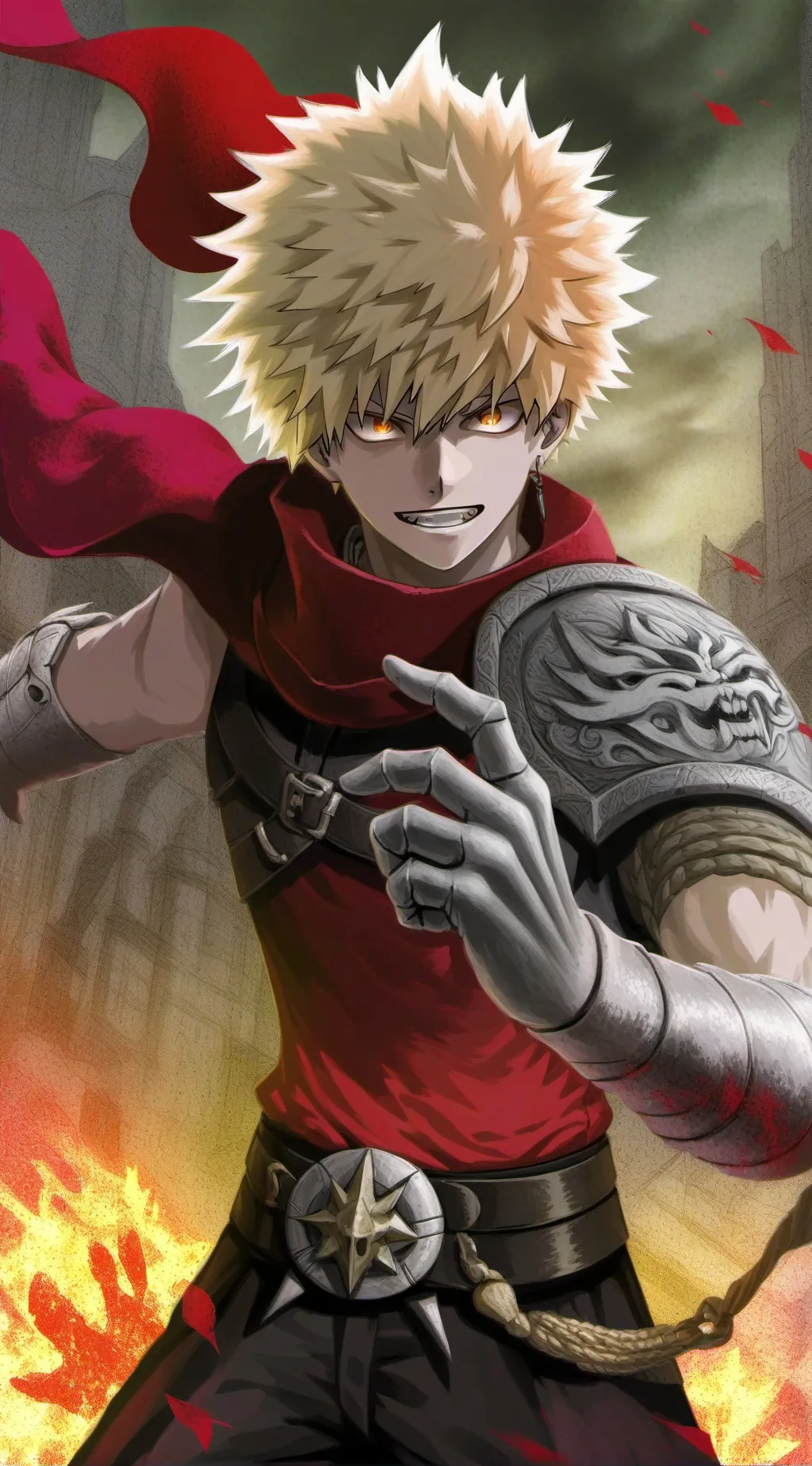 ai character: bakugo  background