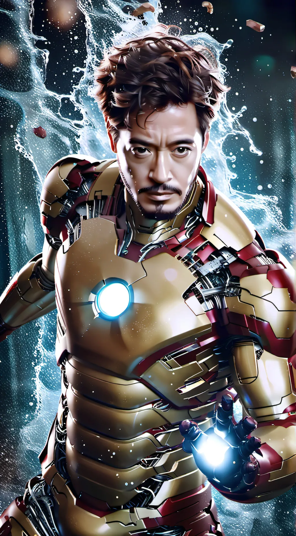 ai character: Iron Man ￼ background