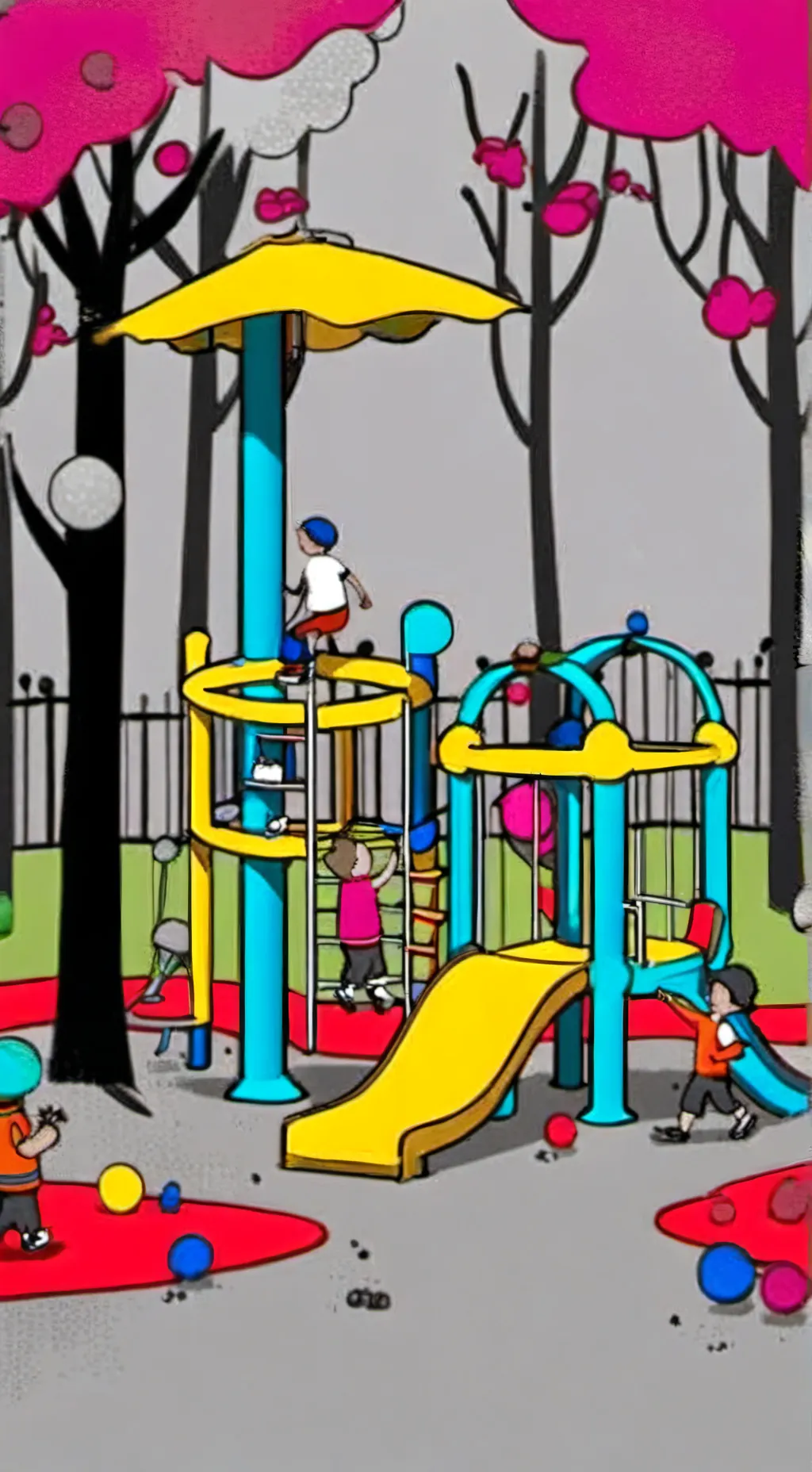 ai character: sprunki at a park background