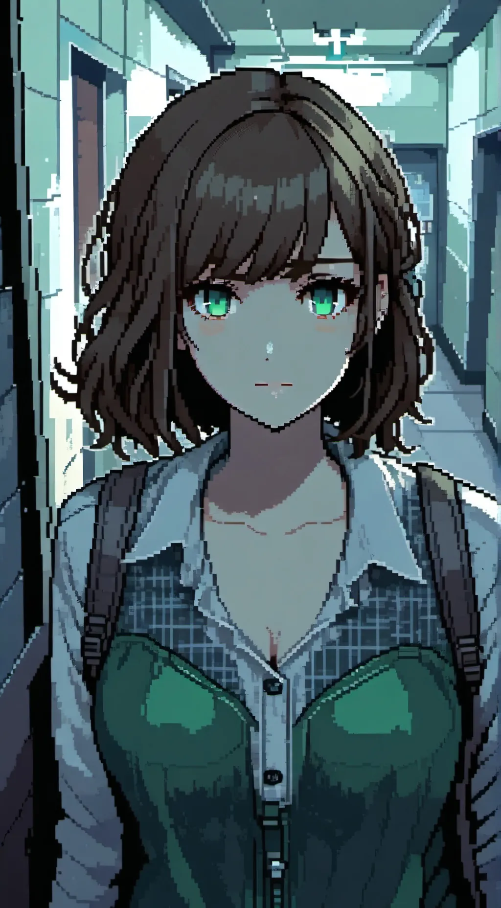 ai character: Heather Green  background