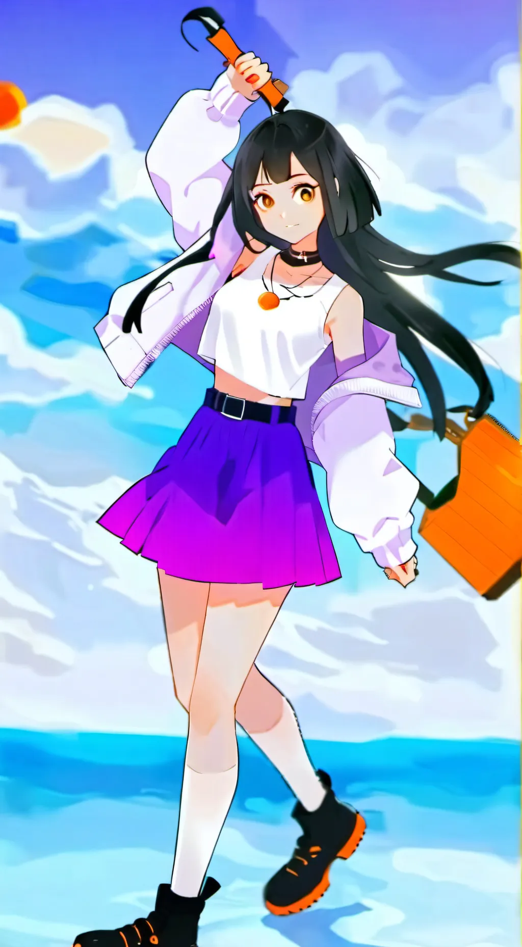 ai character: Aphmau  + sprunki background