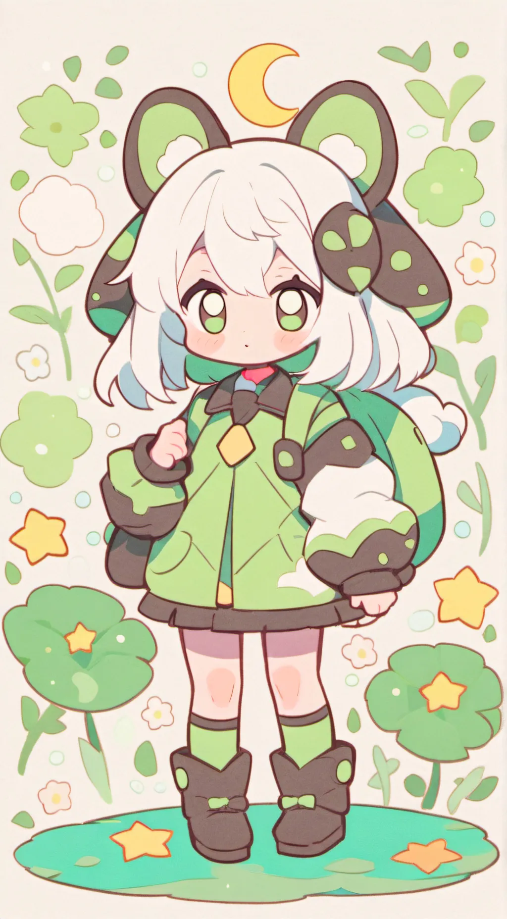 ai character: Cute girl background