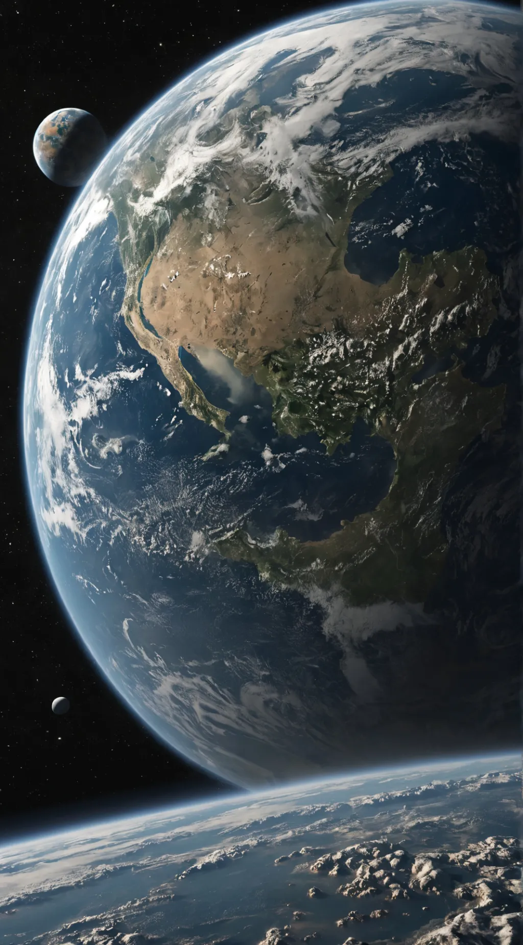 ai character: earth like planet  background