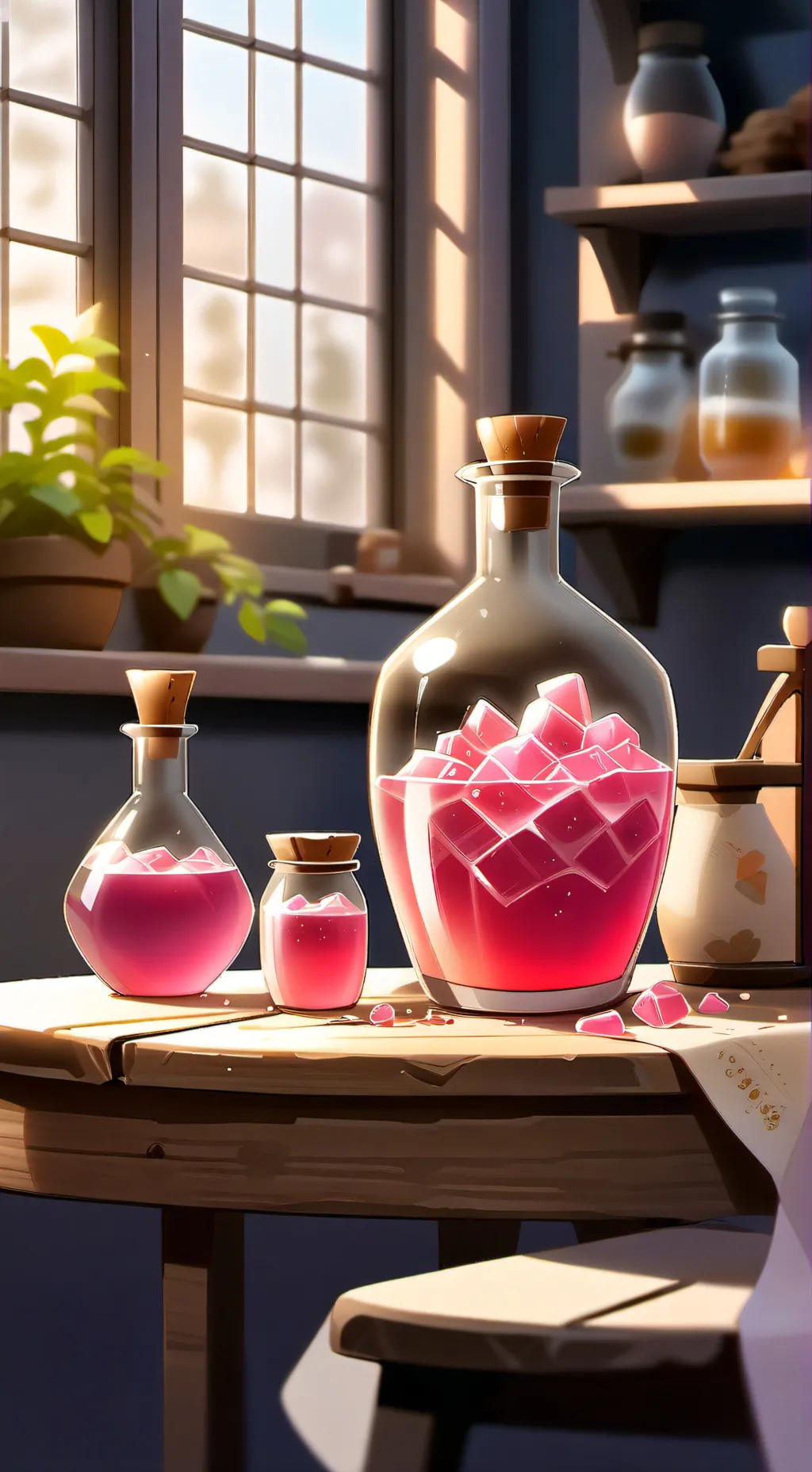 ai character: love potion  background