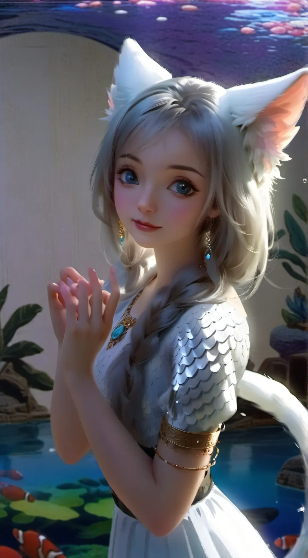 ai character: Silver Scales the Furry background