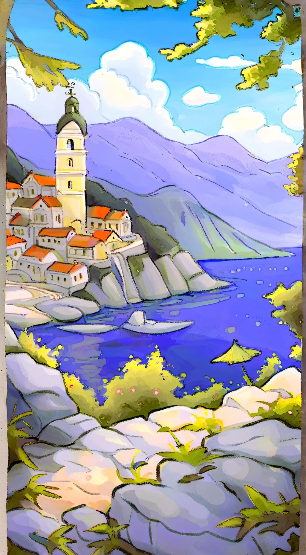 ai character: Grass background