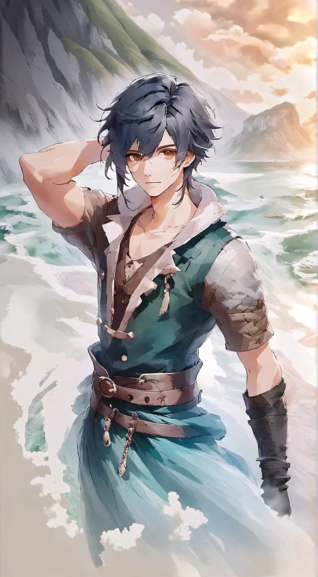 ai character: Focus  background