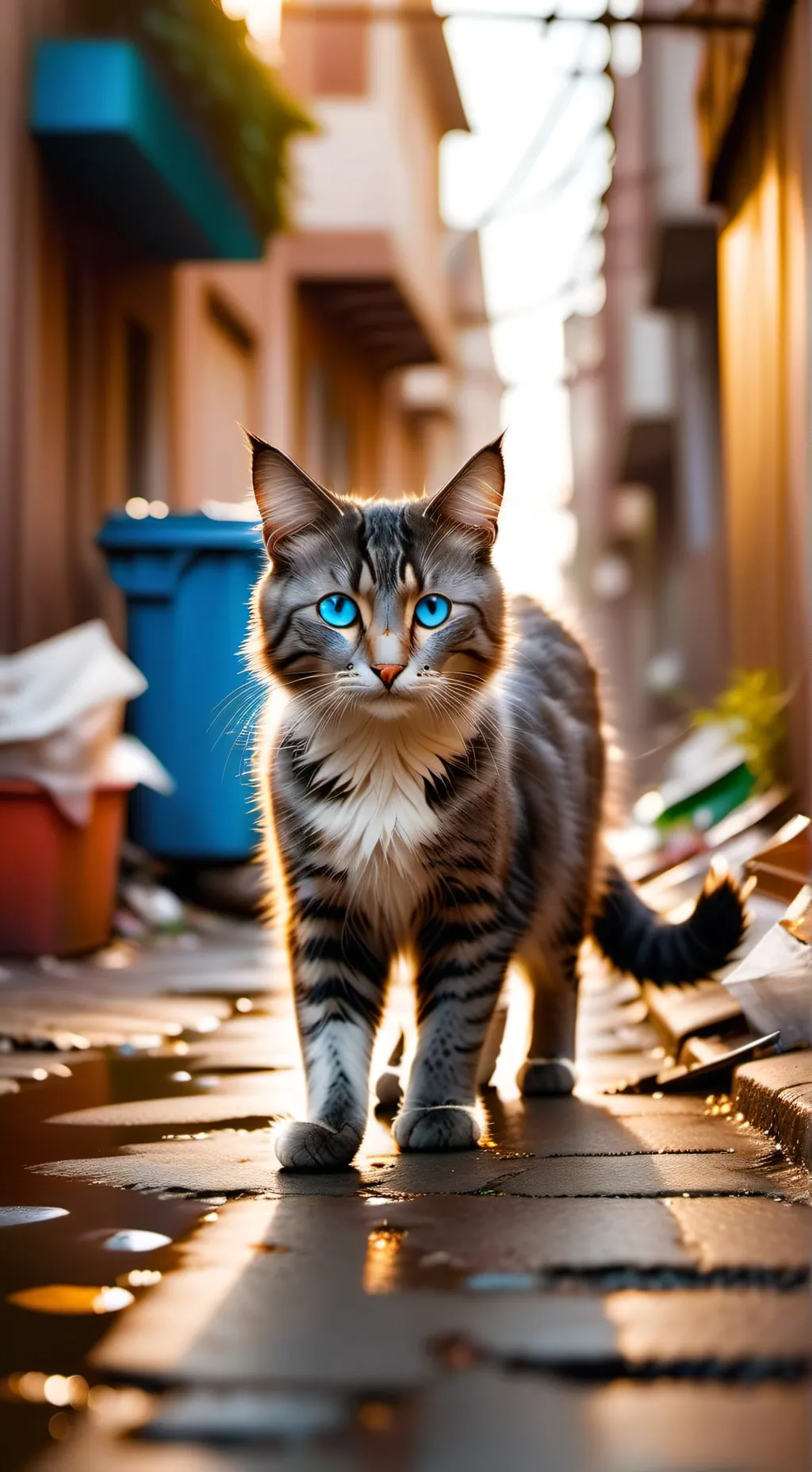 ai character:  take the cat! background