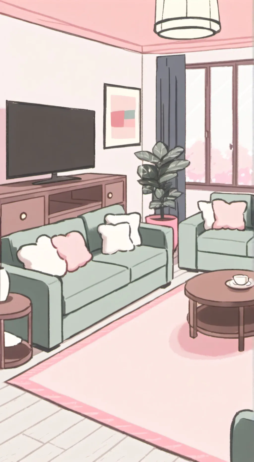 ai character: Mha girls dorm background