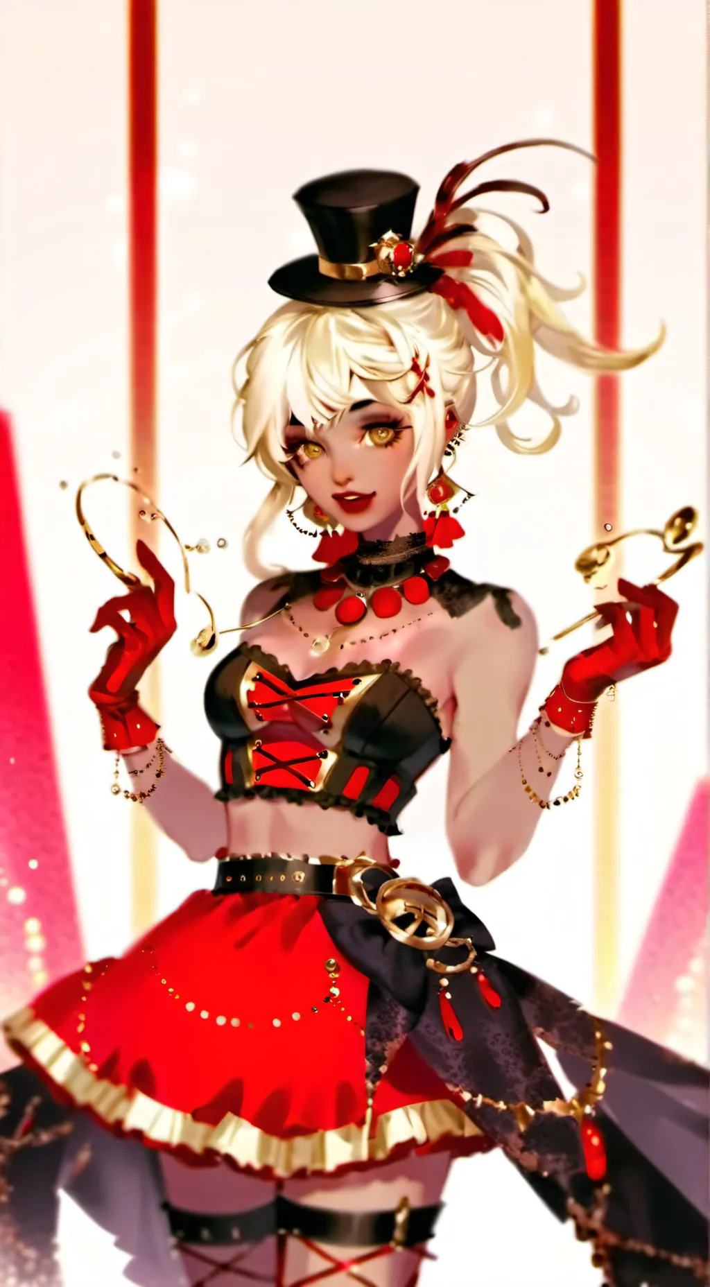 ai character: Red background