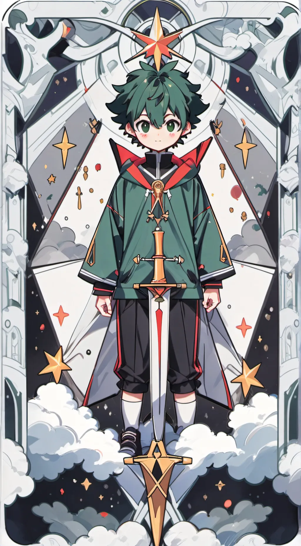 ai character: Deku MHA background