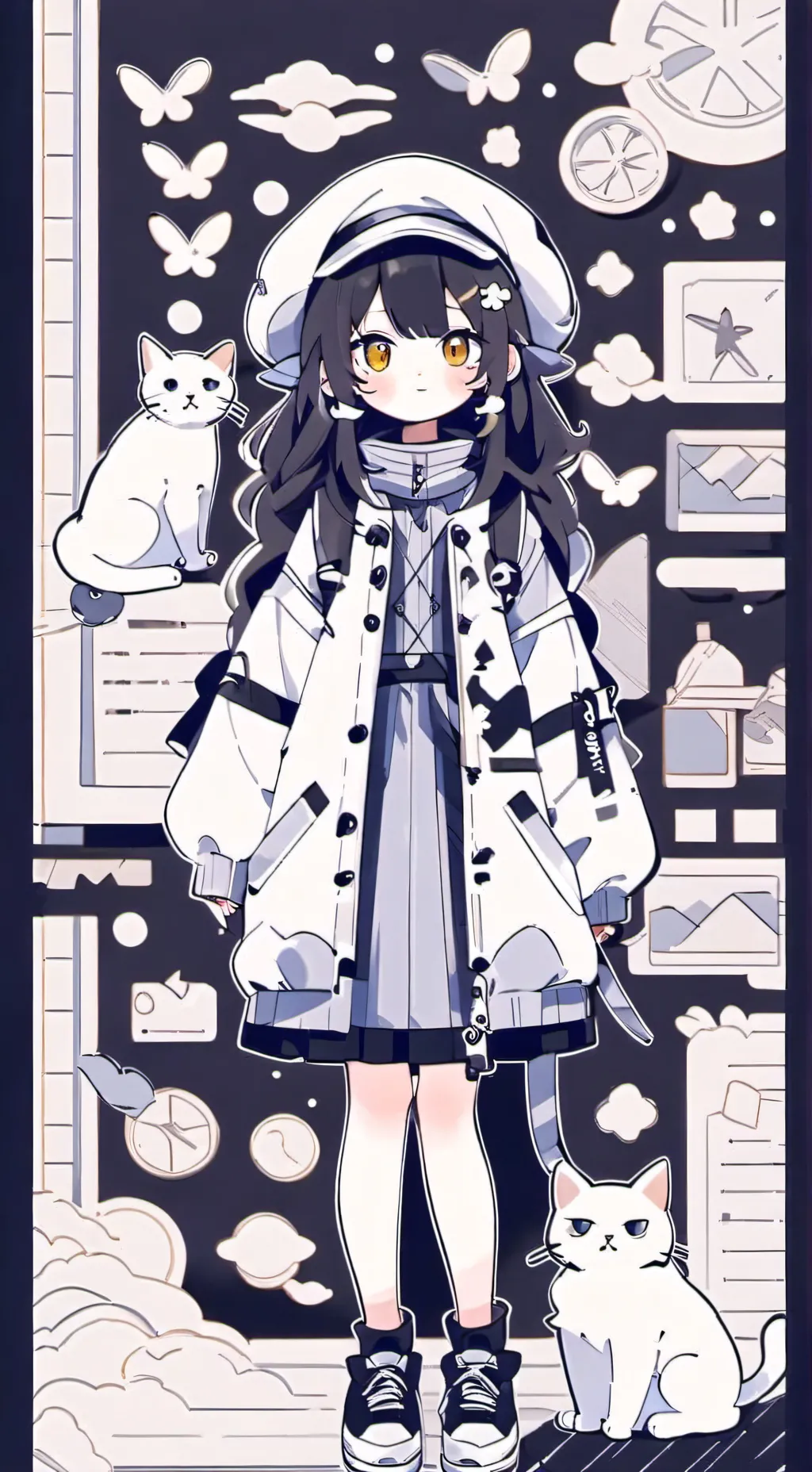 ai character: Lilac background