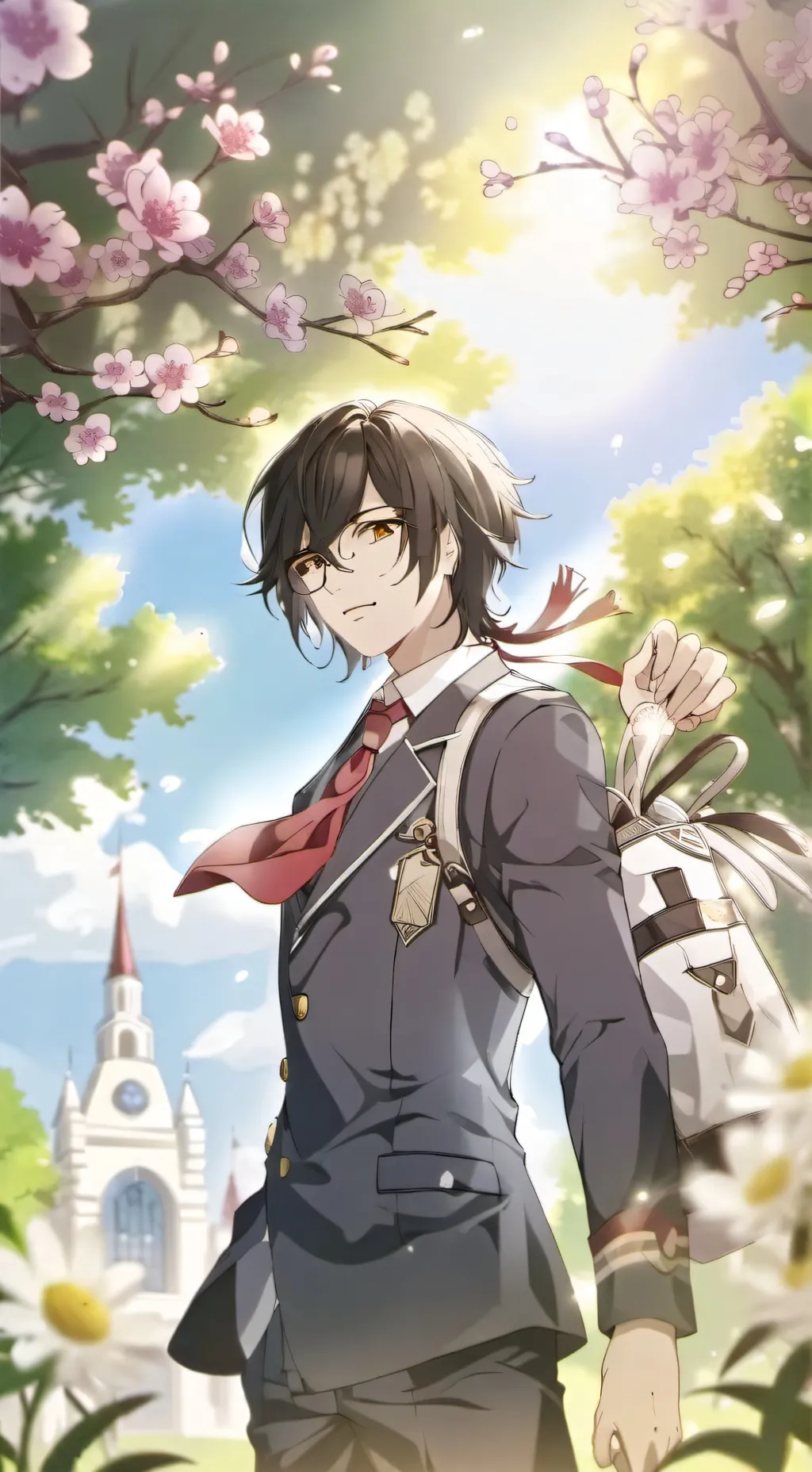 ai character: Kny Highschool AU background