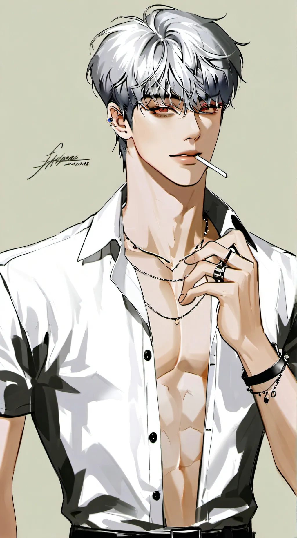 ai character: #..David` background