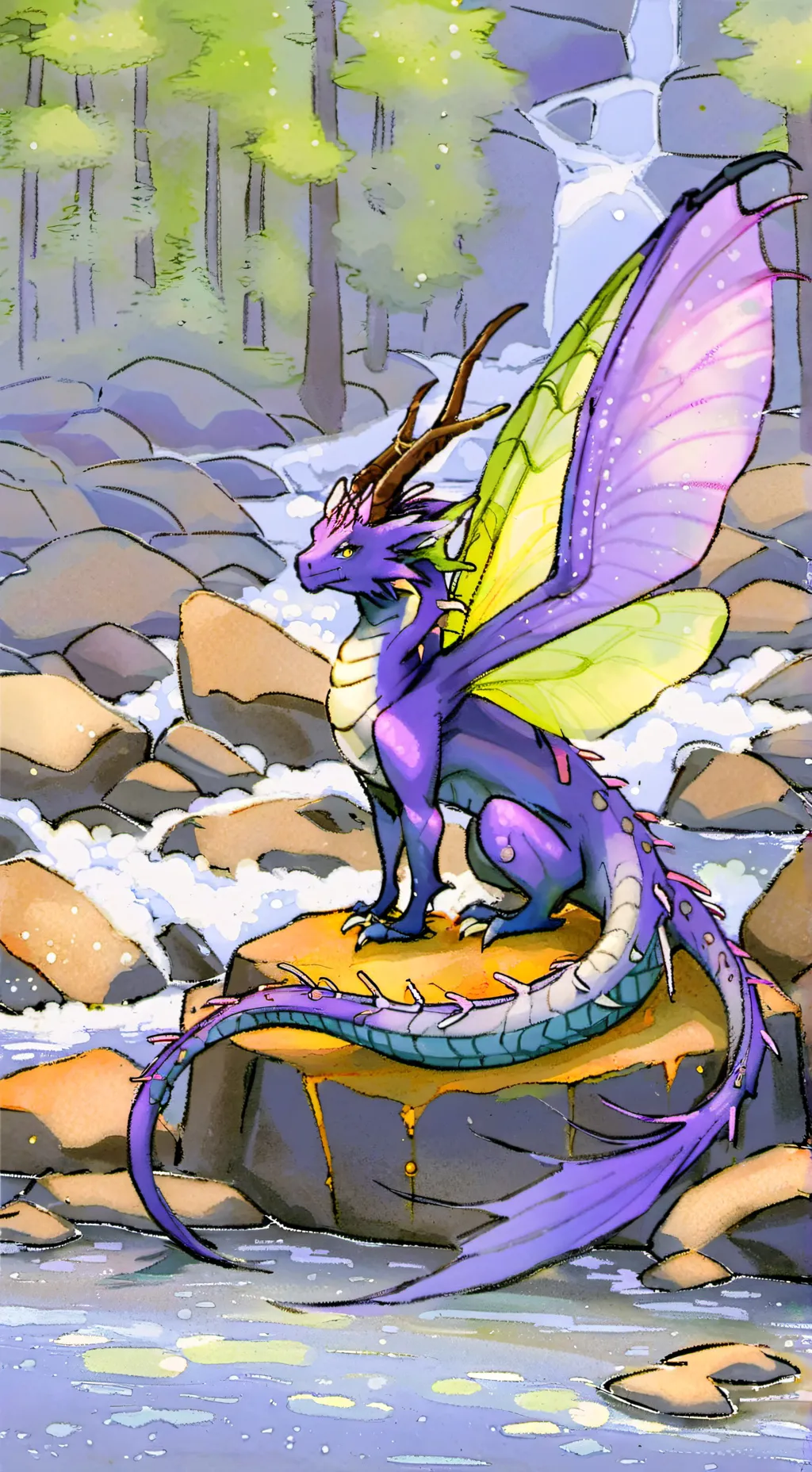 ai character: Dewdrop (My OC) background