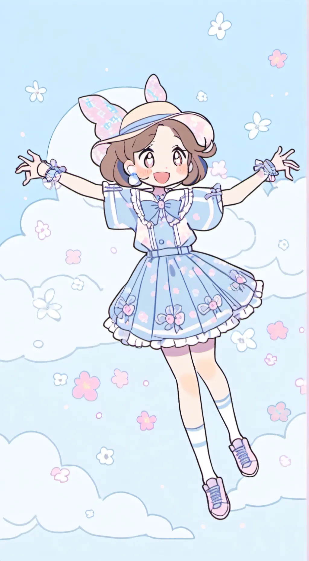 ai character: smiling critters  background