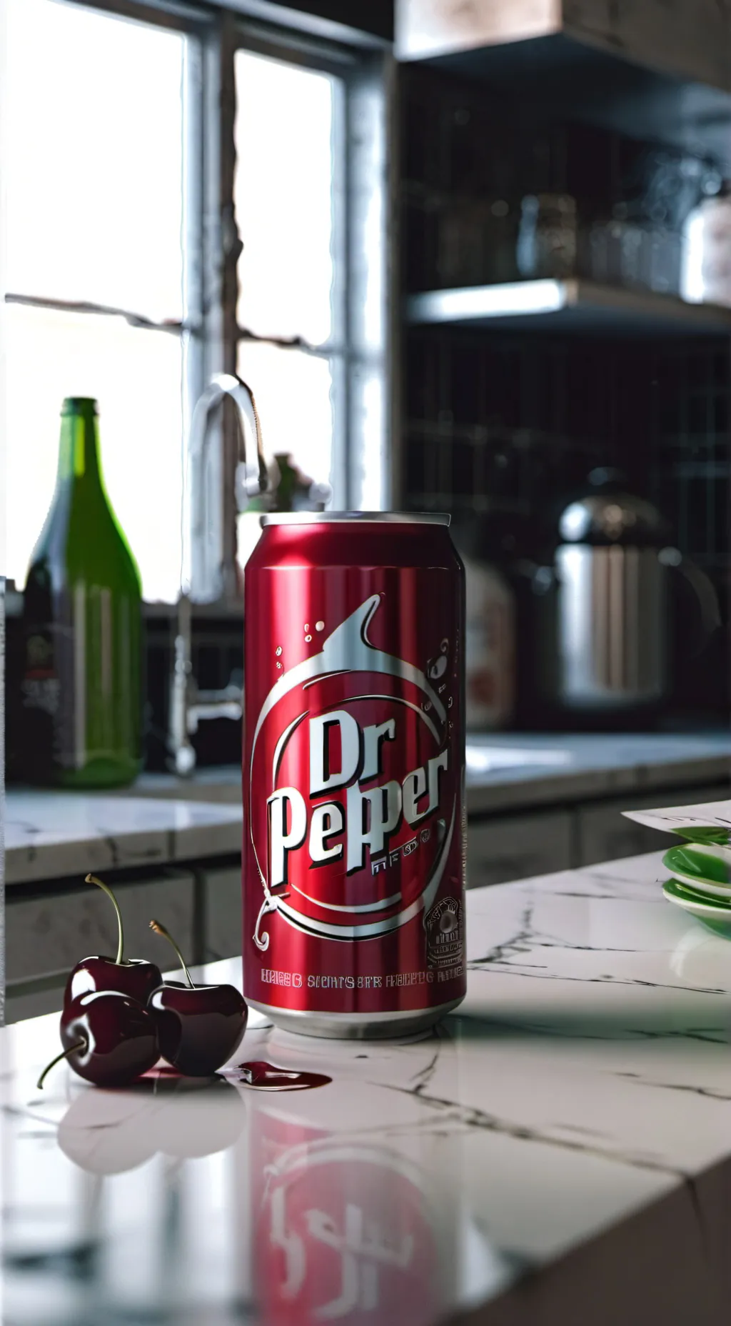ai character: Dr pepper background