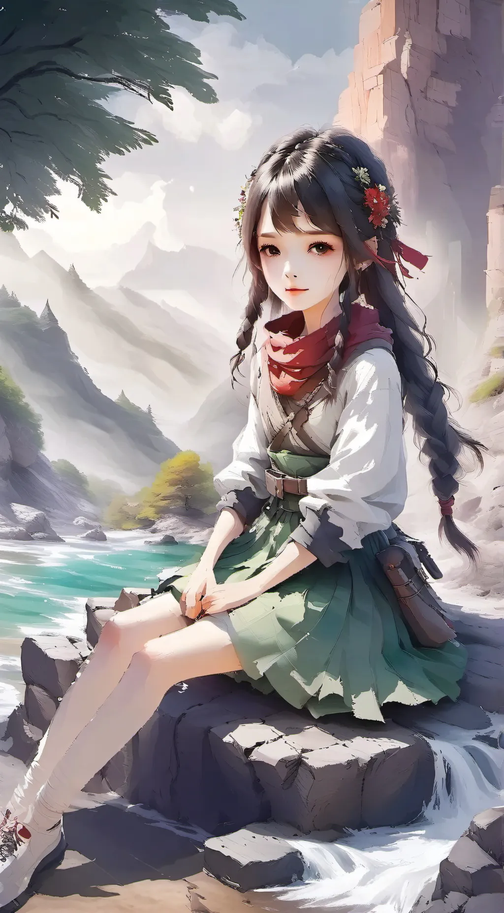 ai character: glitchexosoro  background