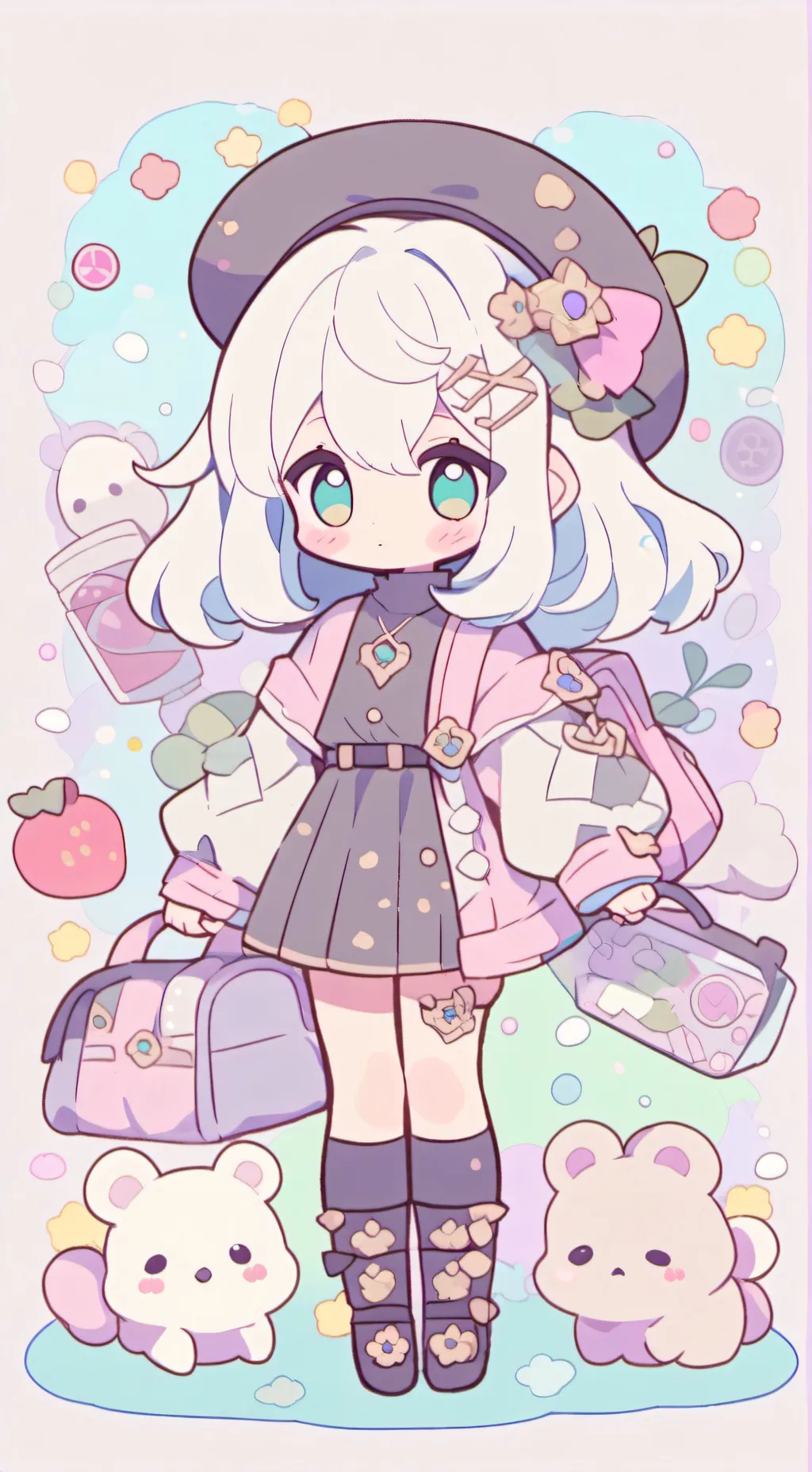 ai character: black  background