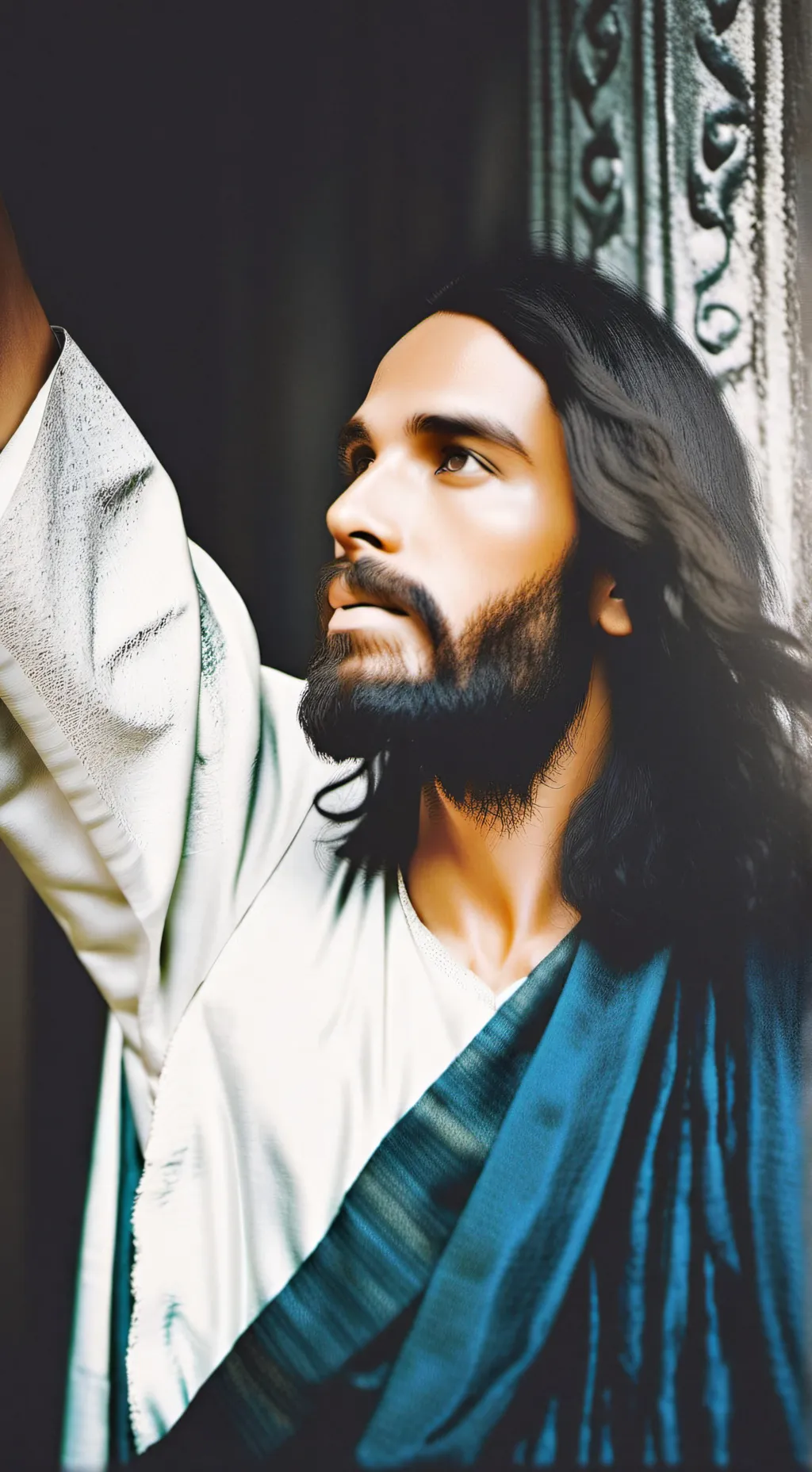 ai character: Jesus background