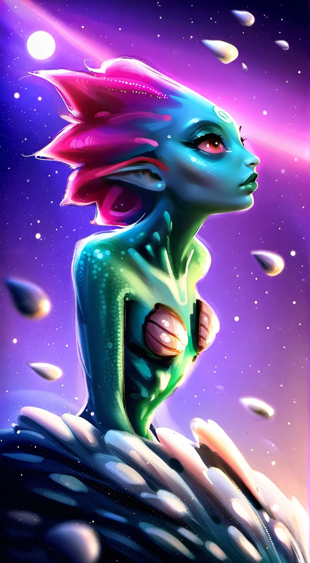 ai character: Ariel  background