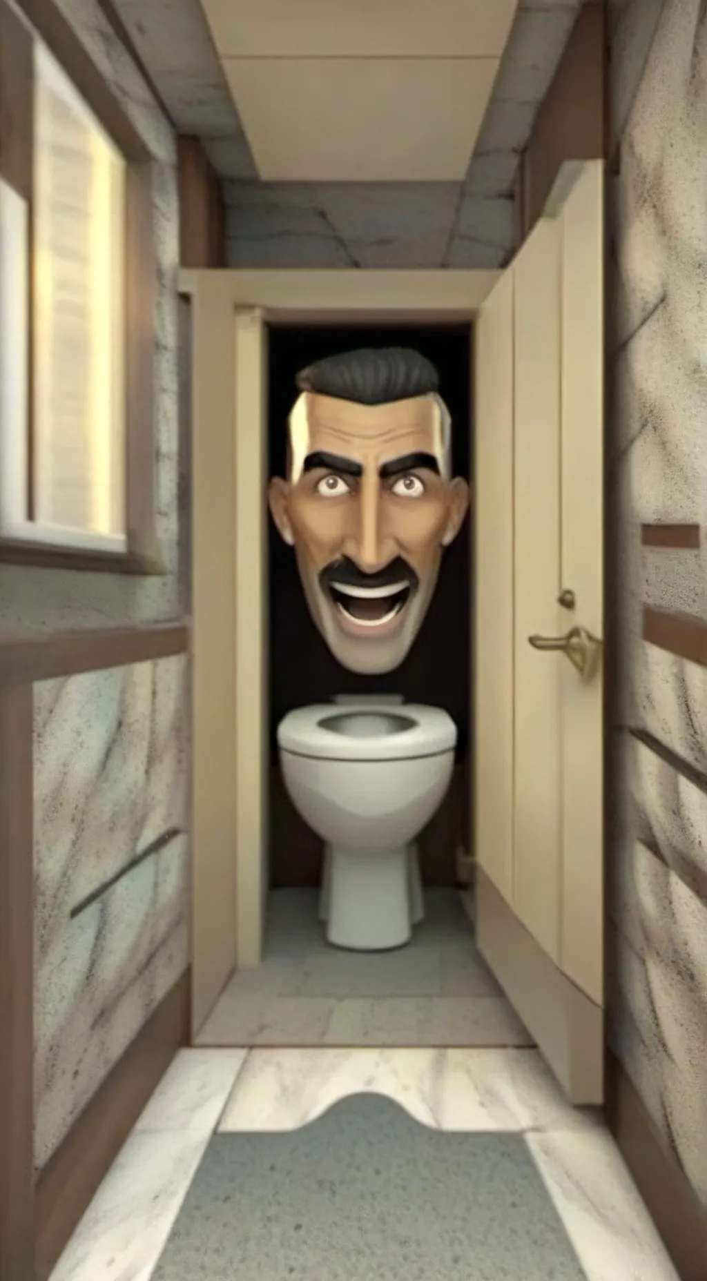 ai character: Skibidi background