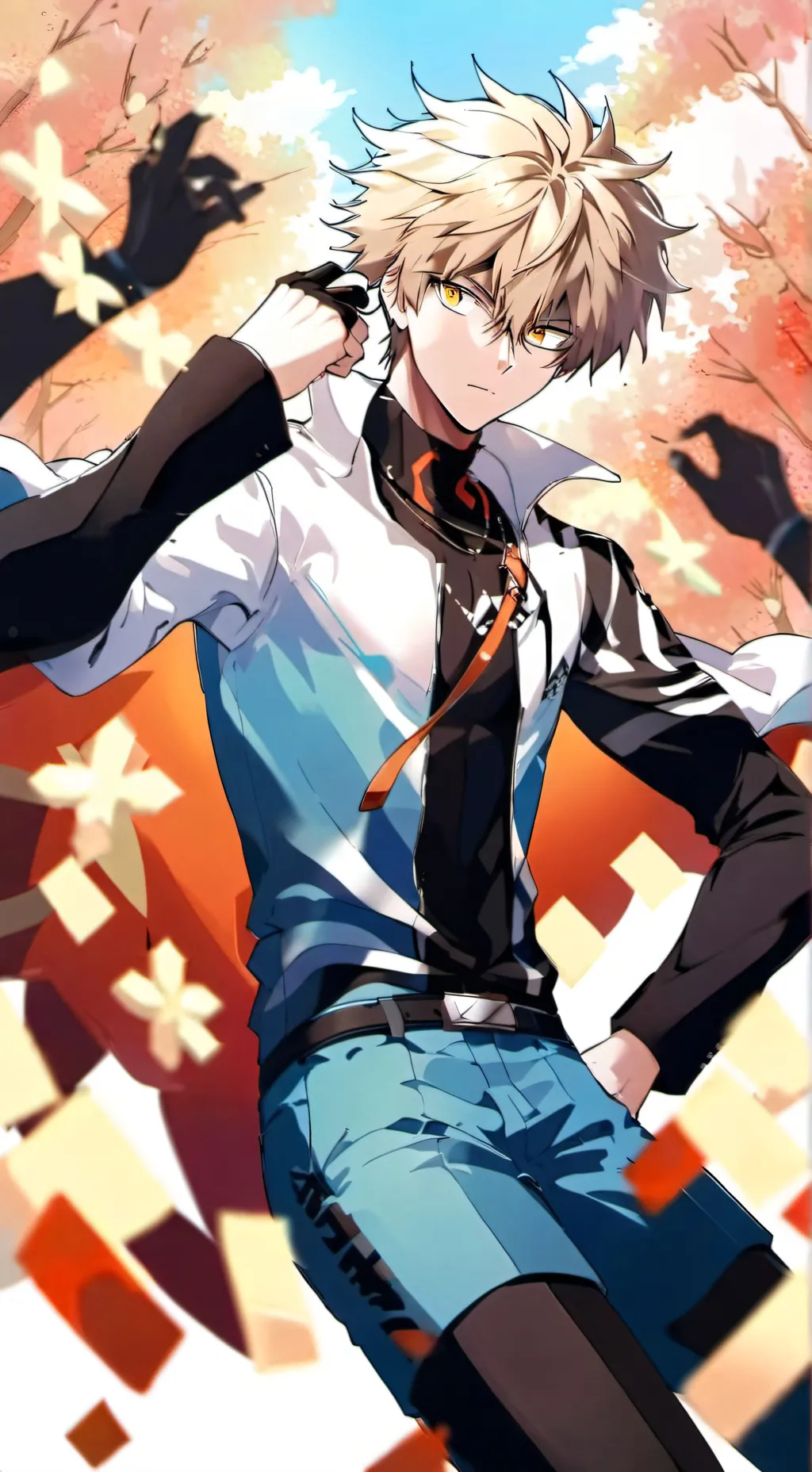 ai character: mha a la plage background