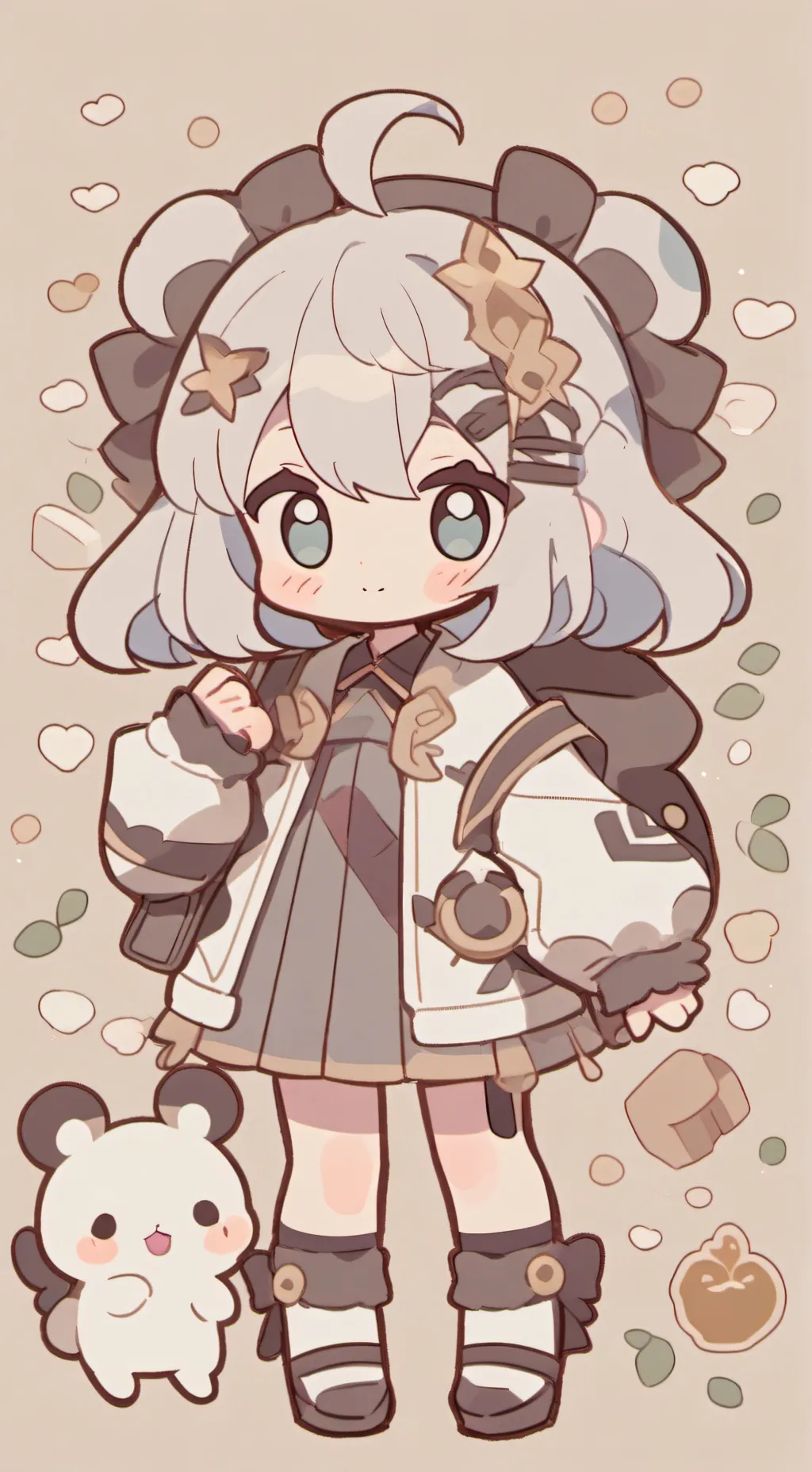 ai character: Wenda x Grey :) background