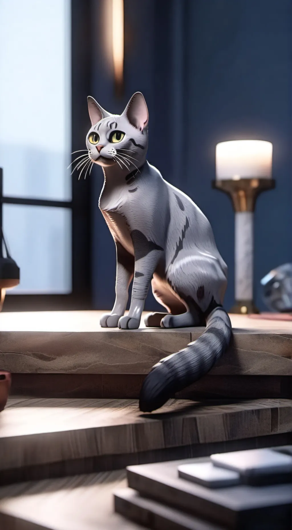 ai character: Gray background