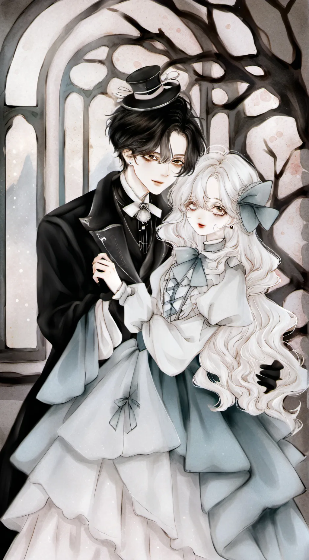 ai character: еми и ник background