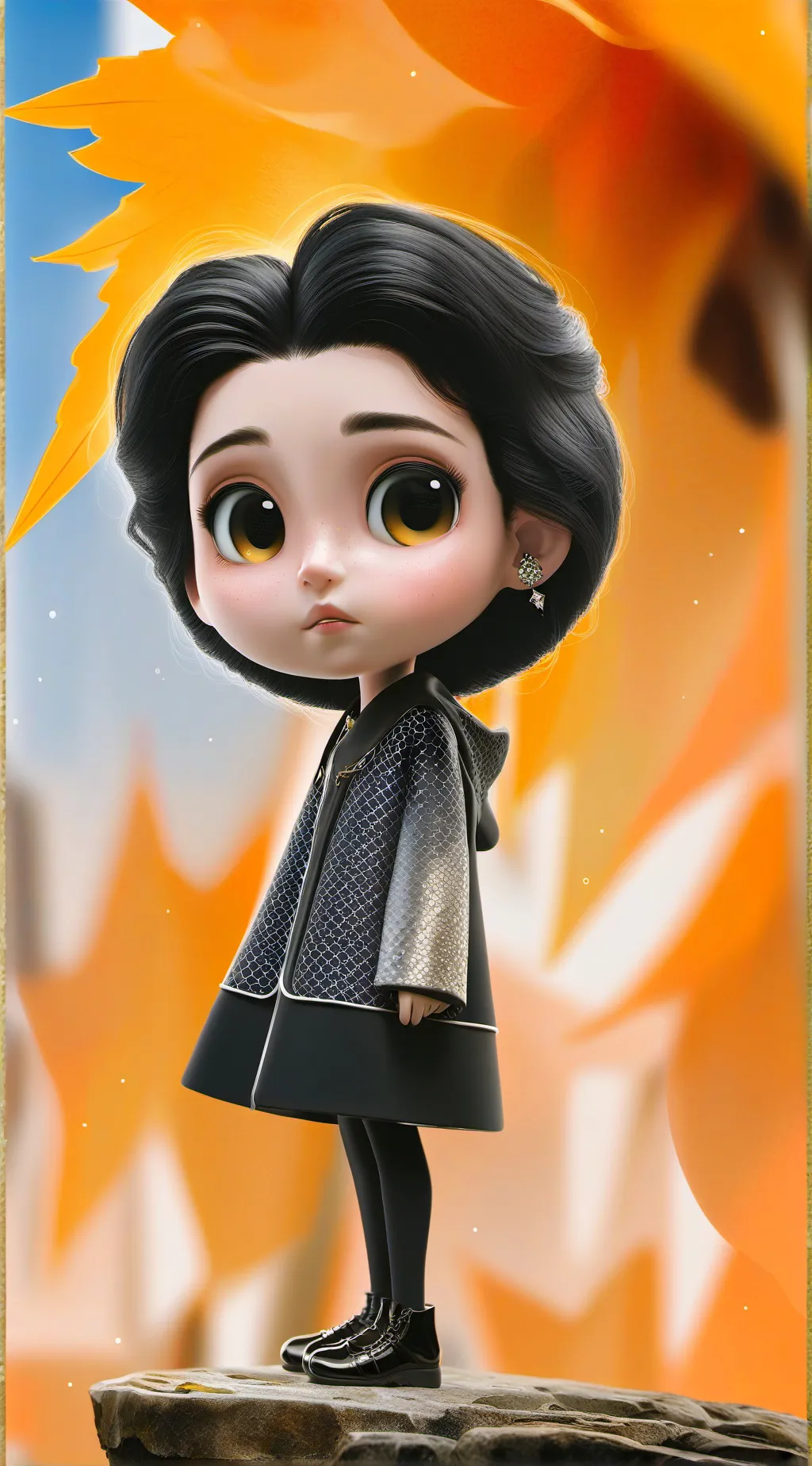 ai character: Wednesday Addams background