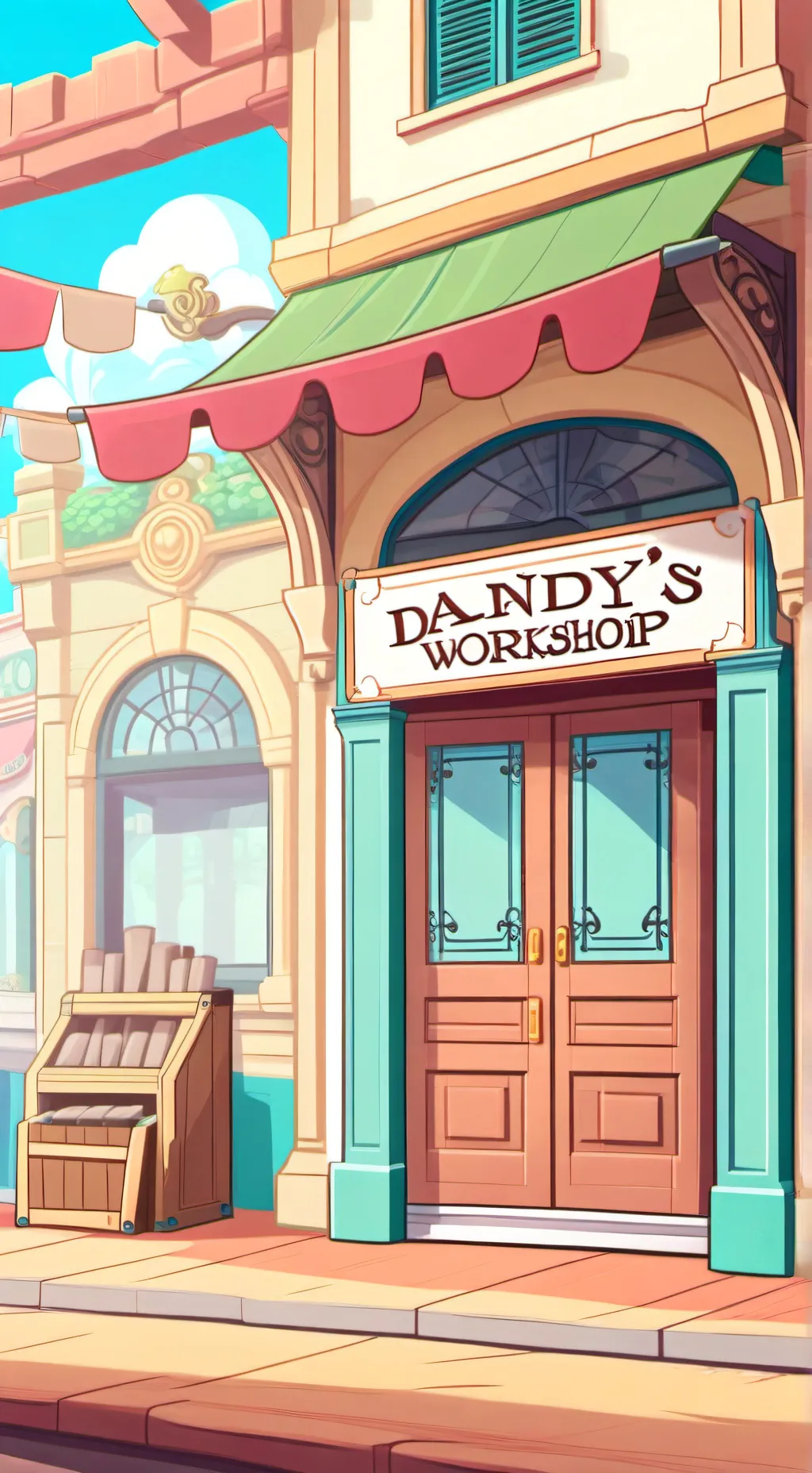 ai character: Dandys workshop AU background