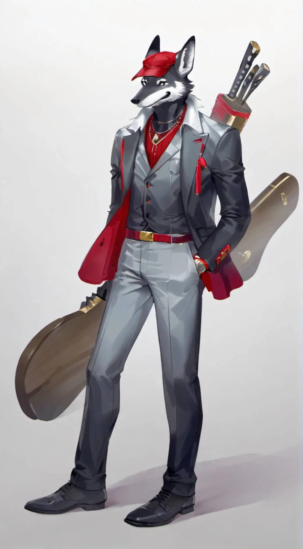 ai character: furry at school  background