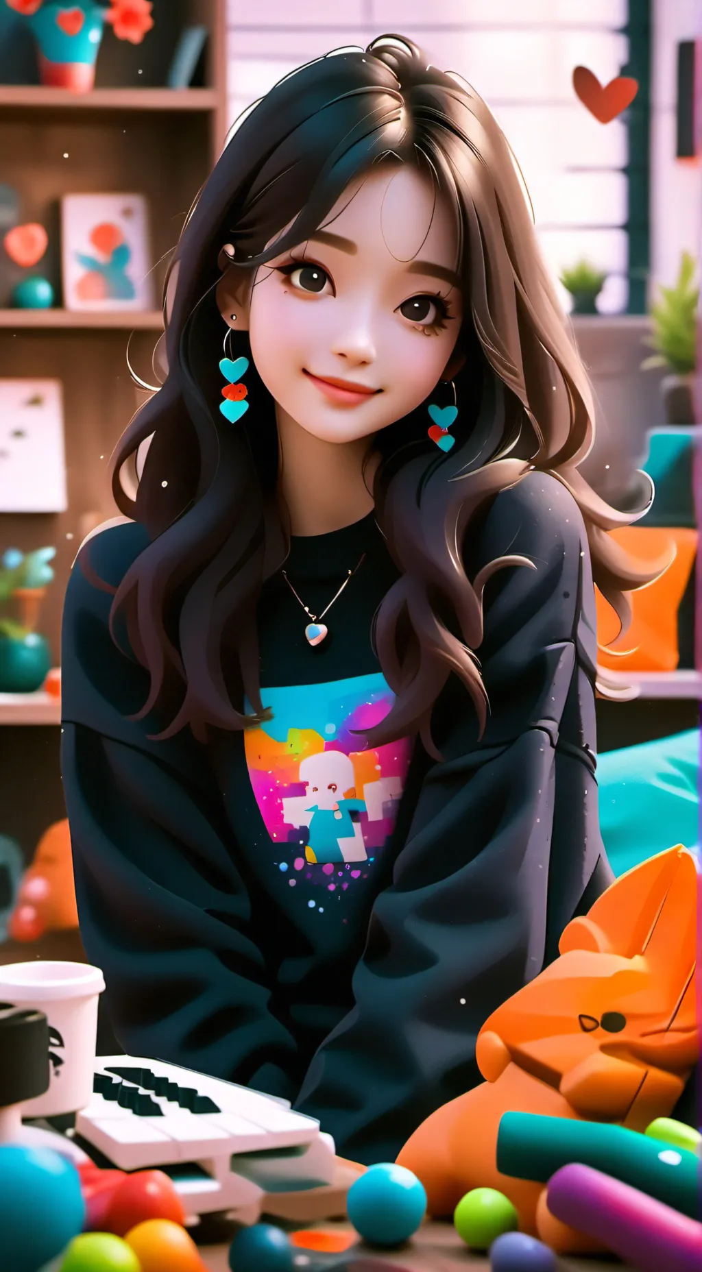 ai character: Luna's Canvas of Fortune background