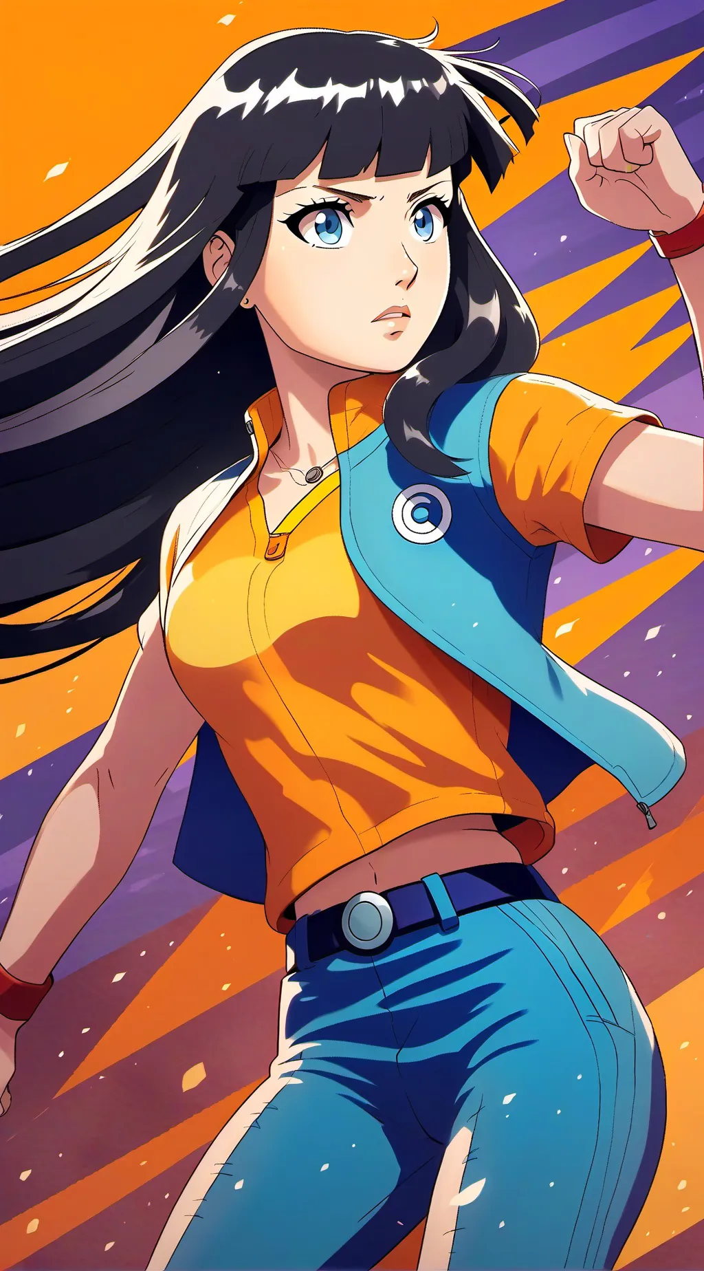ai character: hinata Hyuga  background