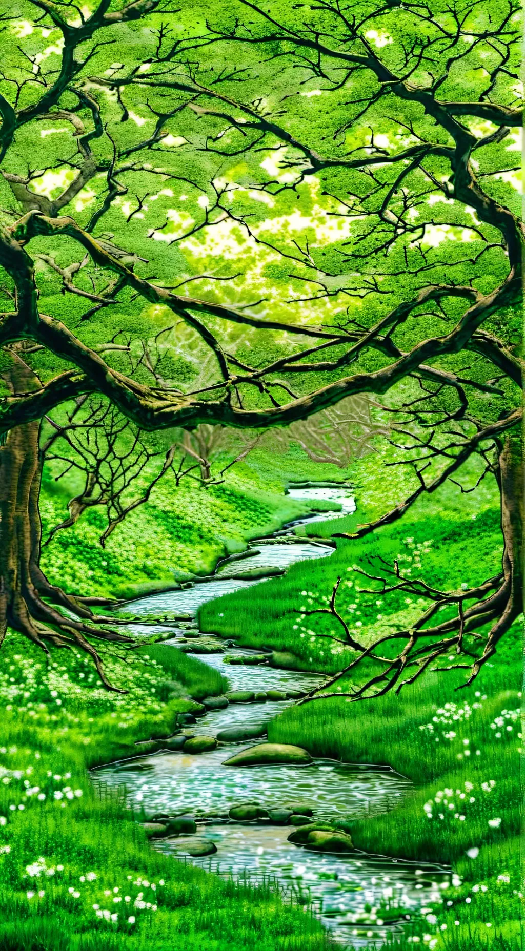 ai character: Grass background