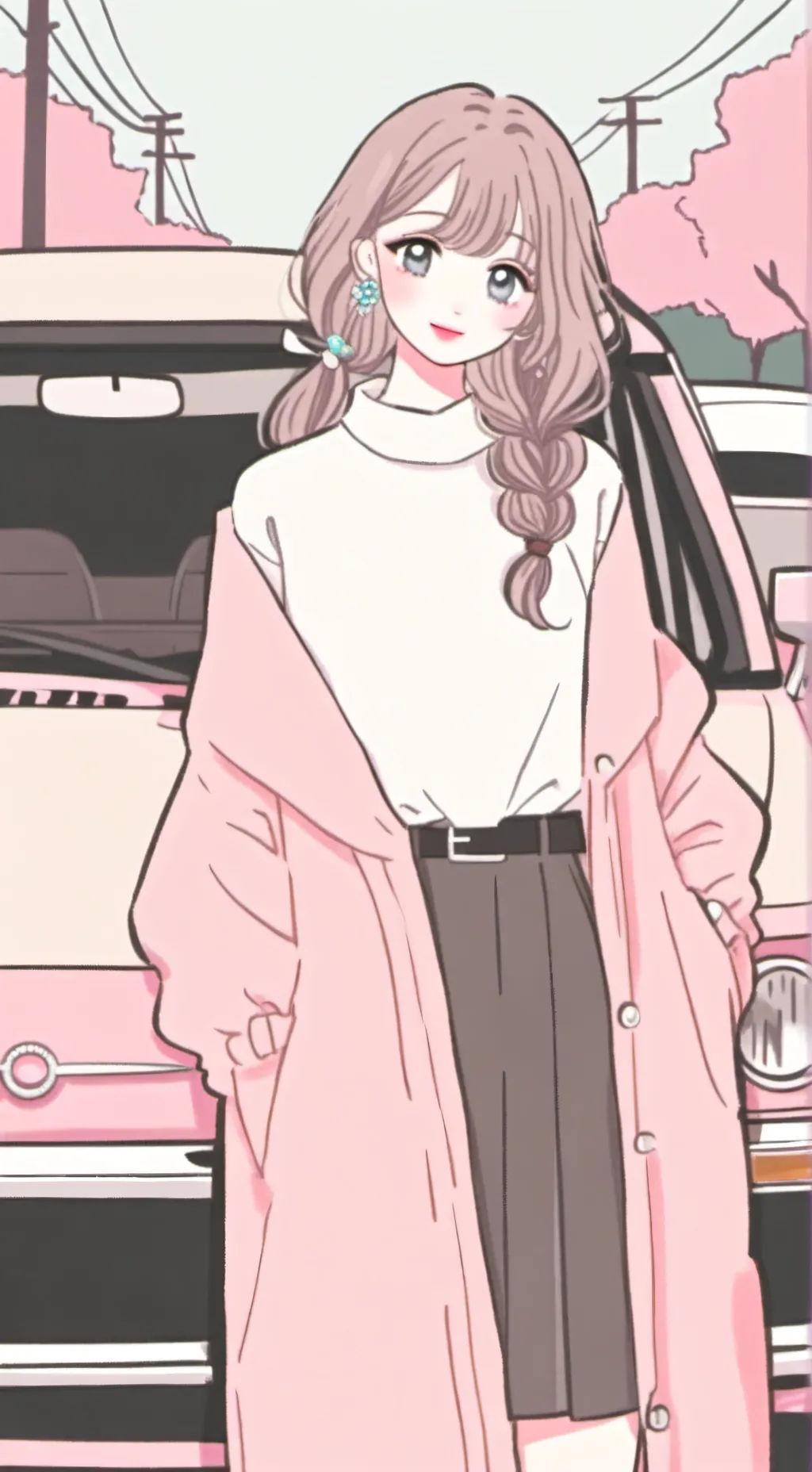 ai character: car ride hh background