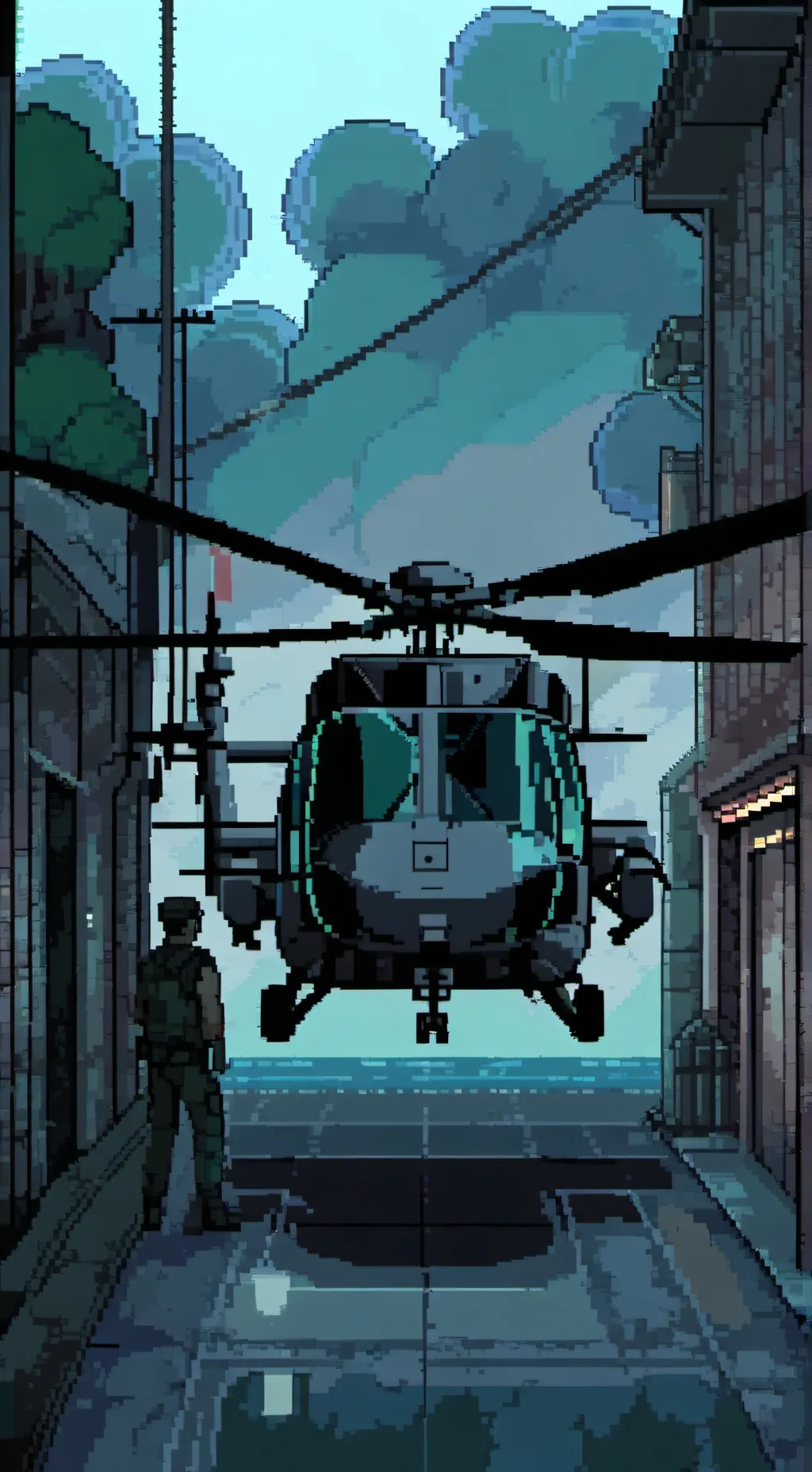 ai character: Вертолёт background