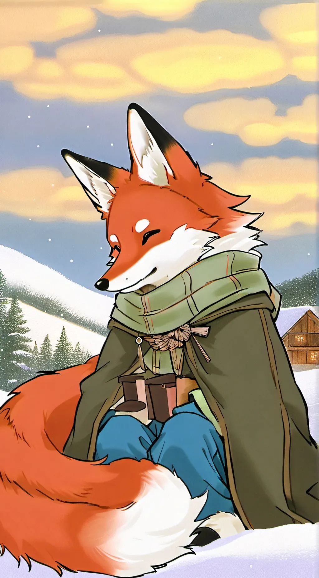 ai character: fox background
