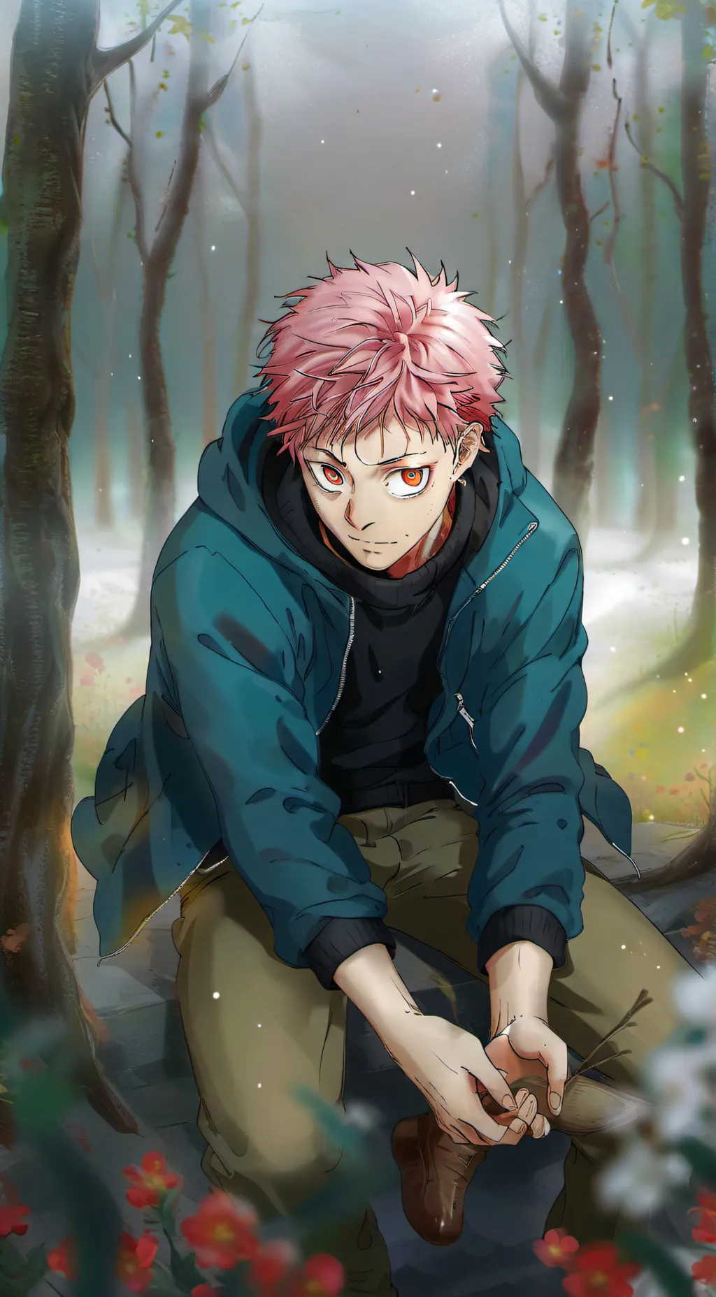 ai character: yuji itadori background