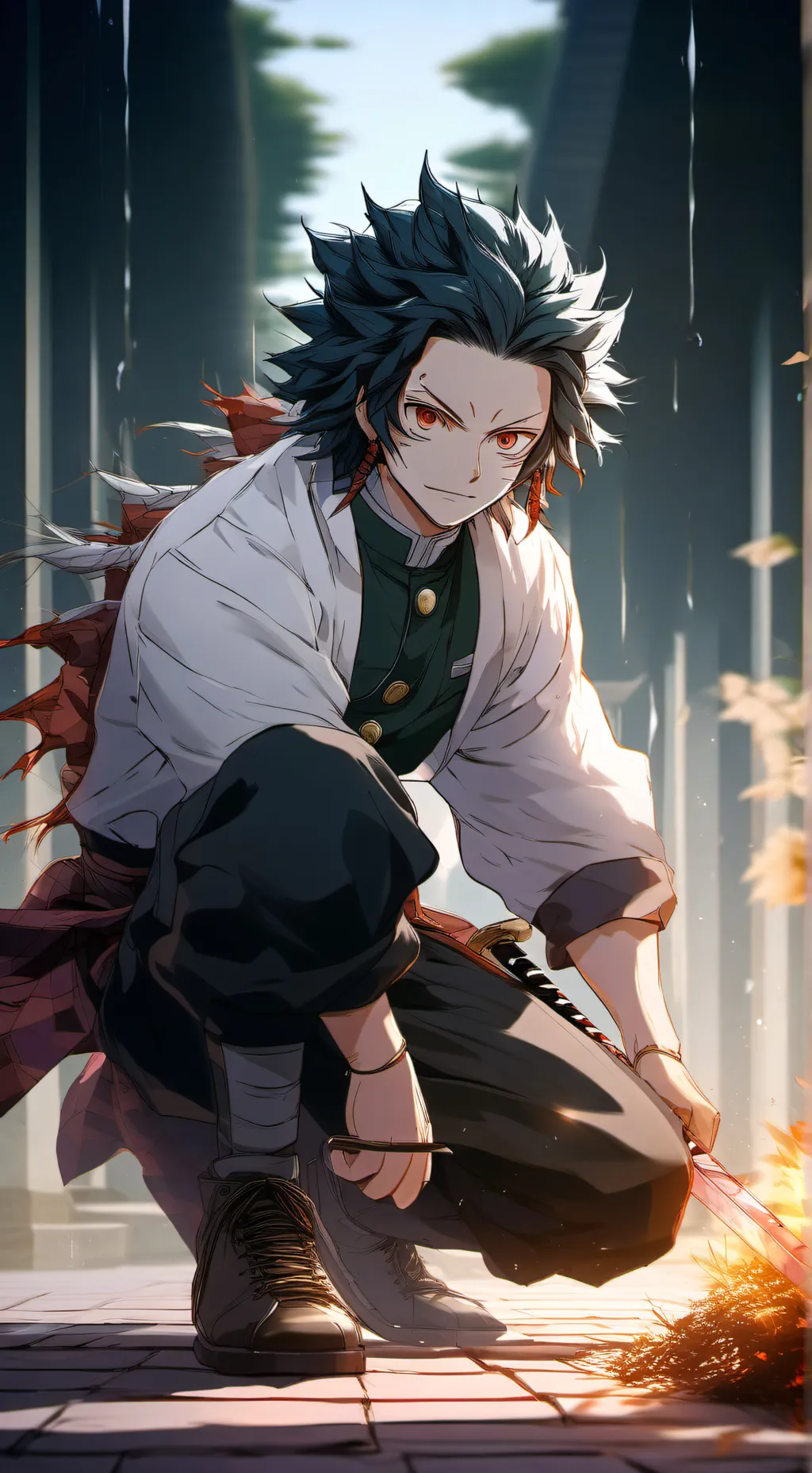 ai character: MHAxDemon Slayer background