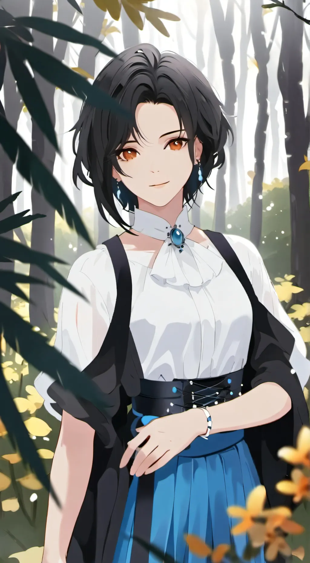 ai character: hello  background